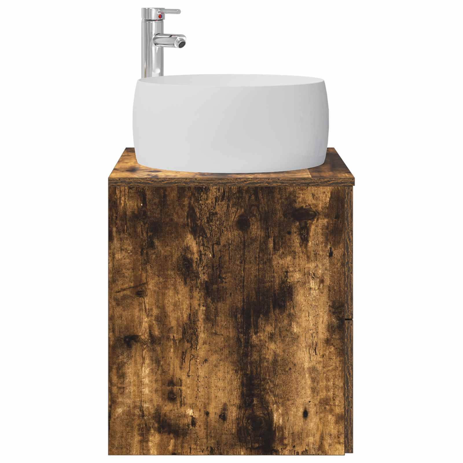 vidaXL Wandmontierte Waschtisch Geräucherte Eiche 49,5 x 44,5 x 66 cm