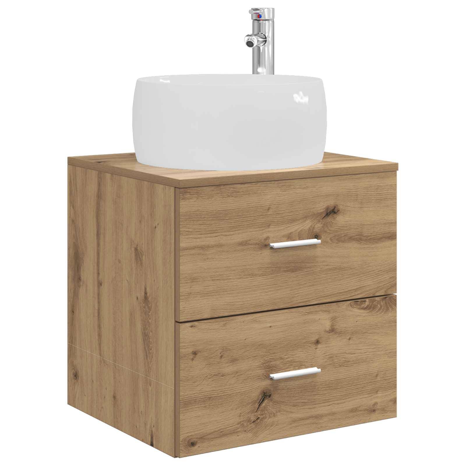 vidaXL Wandmontierte Waschtisch Artisan-Eiche 49,5 x 44,5 x 66 cm