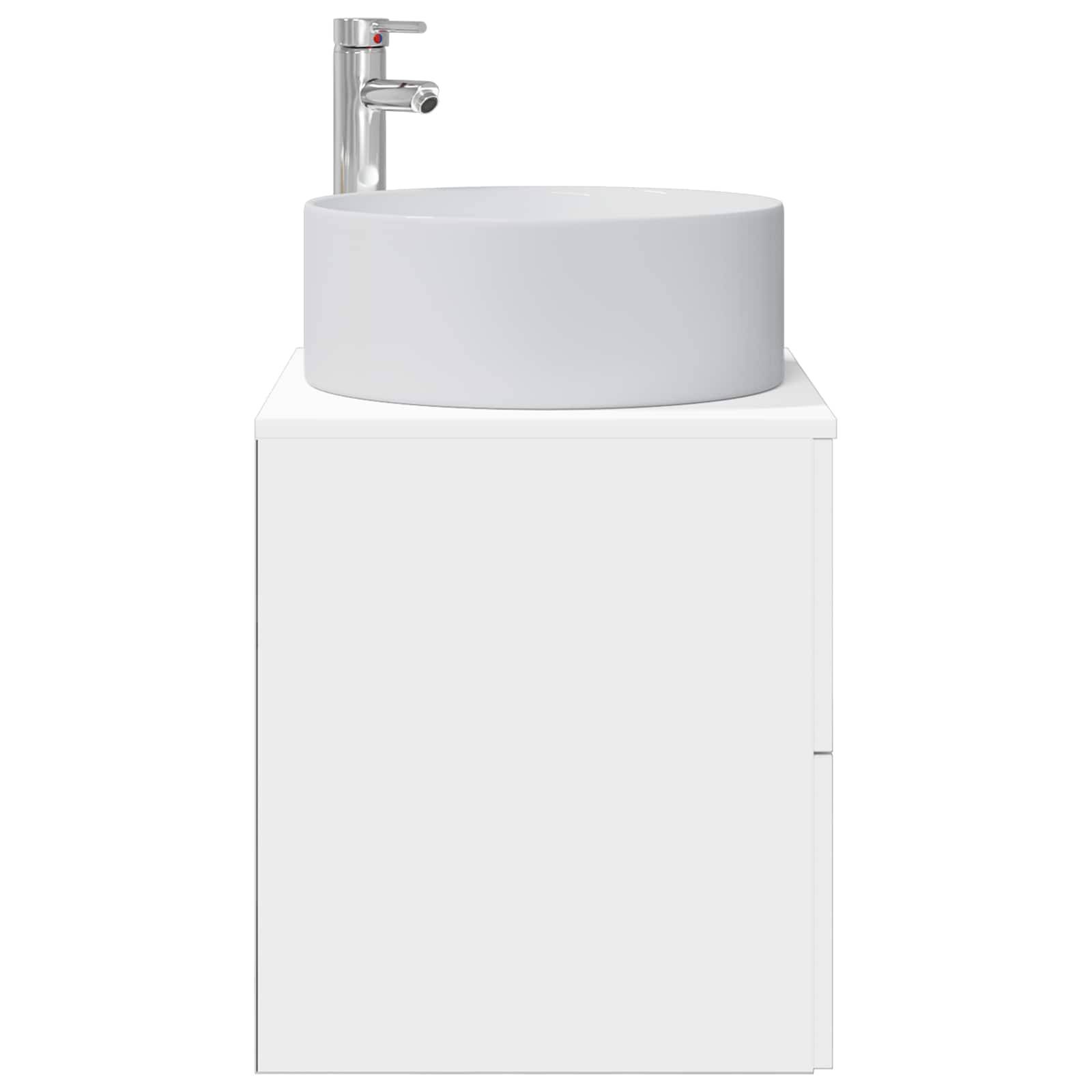 vidaXL Wandmontierte Waschtisch Weiß 49,5 x 44,5 x 65,5 cm