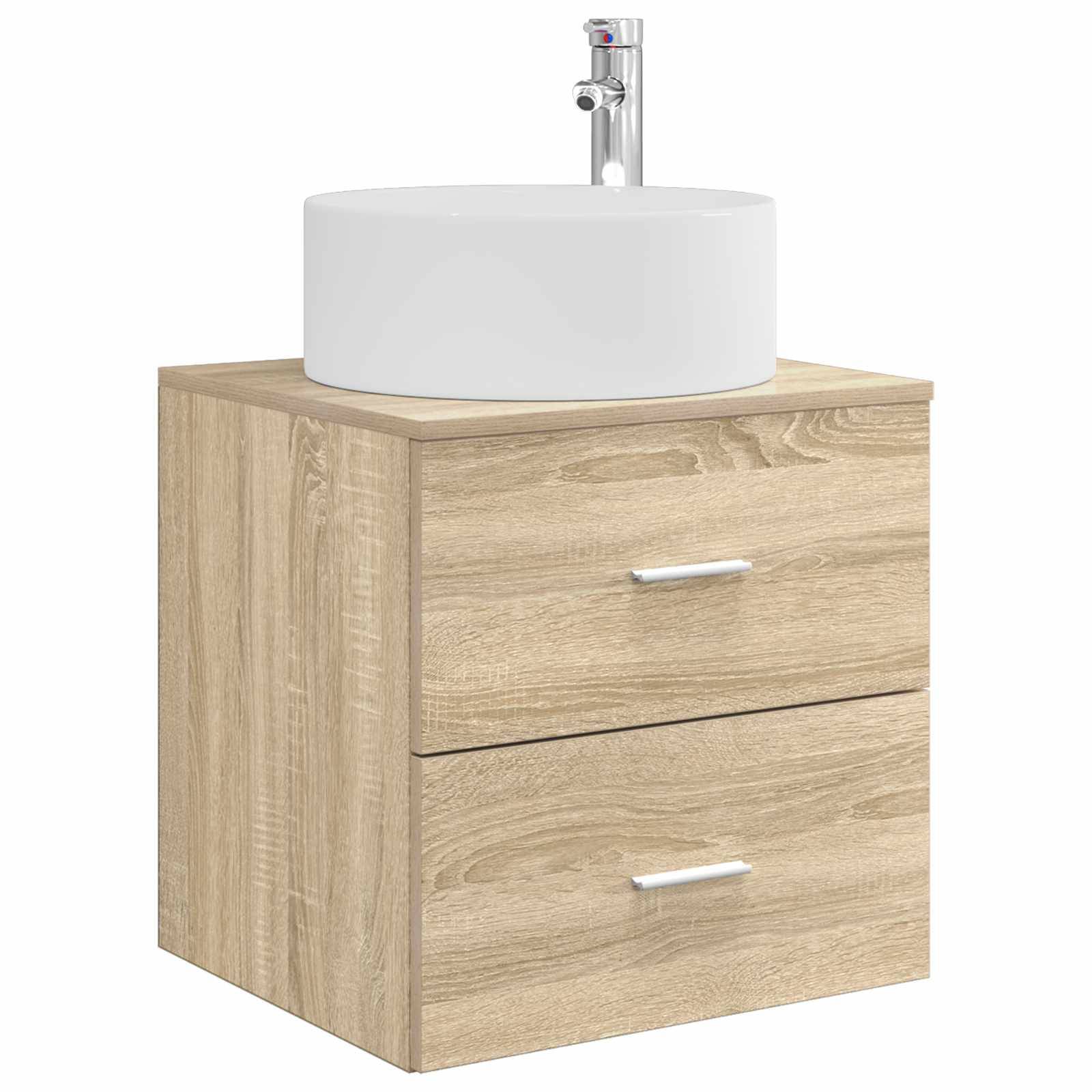 vidaXL Wandmontierte Waschtisch Sonoma-Eiche 49,5 x 44,5 x 65,5 cm