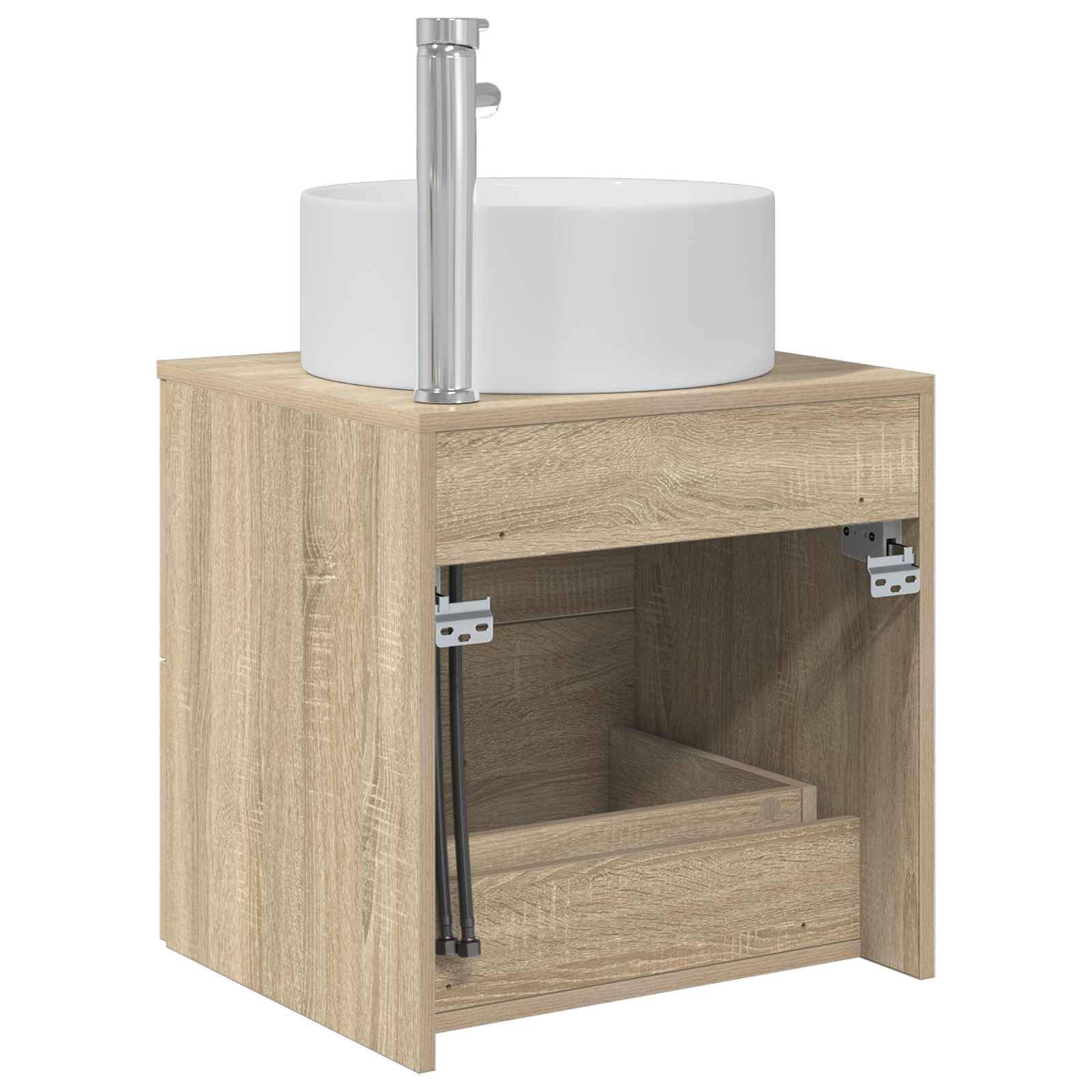 vidaXL Wandmontierte Waschtisch Sonoma-Eiche 49,5 x 44,5 x 65,5 cm