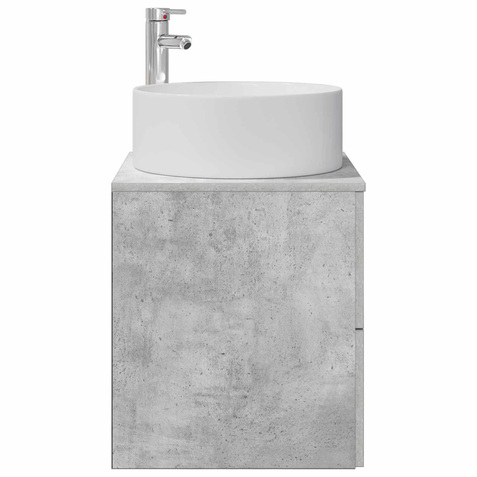 vidaXL Wandmontierte Waschtisch Betongrau 49,5 x 44,5 x 65,5 cm