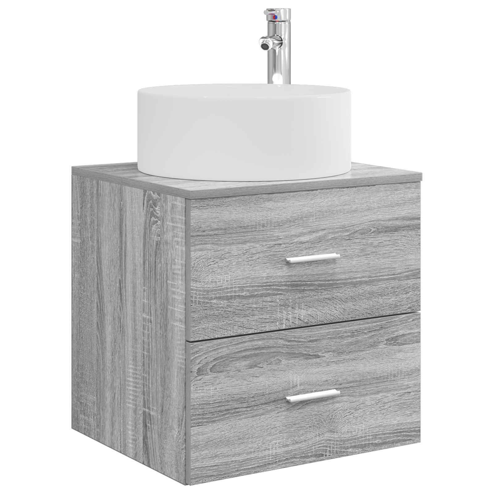 vidaXL Wandmontierte Waschtisch Grau Sonoma 49,5 x 44,5 x 65,5 cm