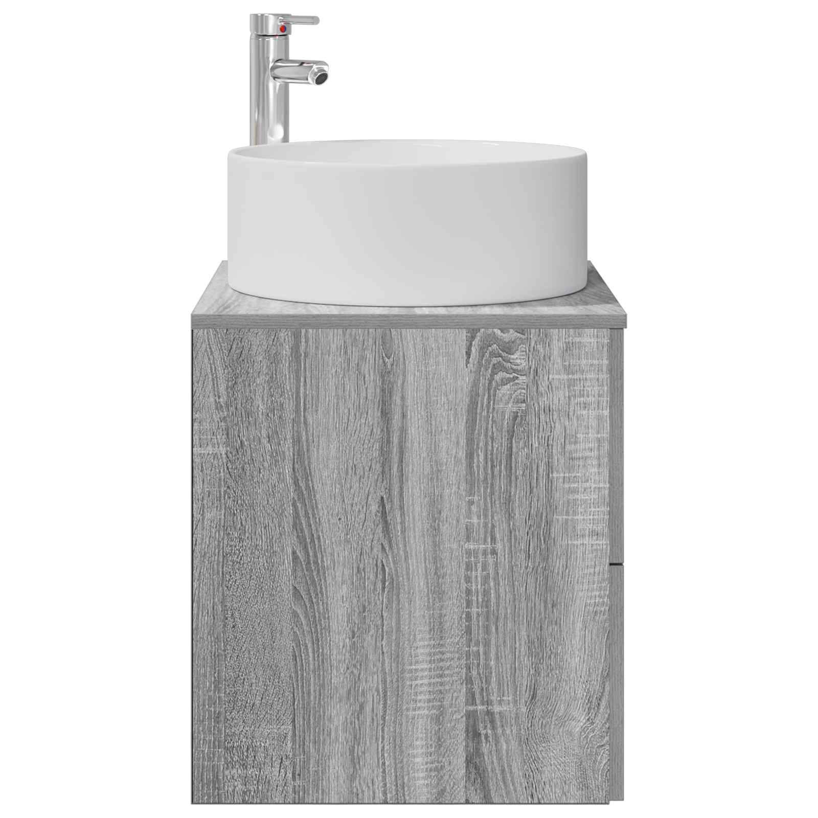 vidaXL Wandmontierte Waschtisch Grau Sonoma 49,5 x 44,5 x 65,5 cm