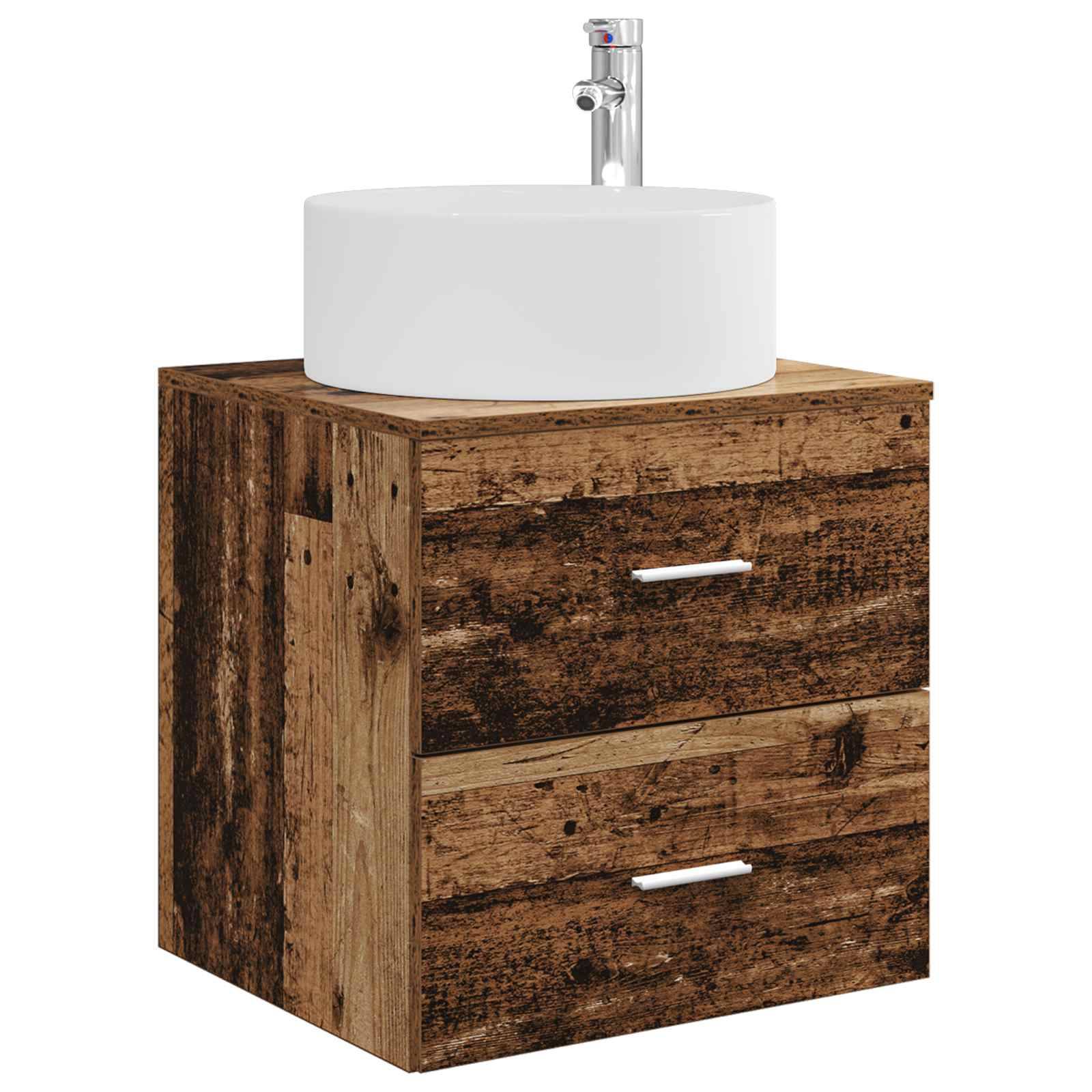 vidaXL Wandmontierte Waschtisch Altholz 49,5 x 44,5 x 65,5 cm