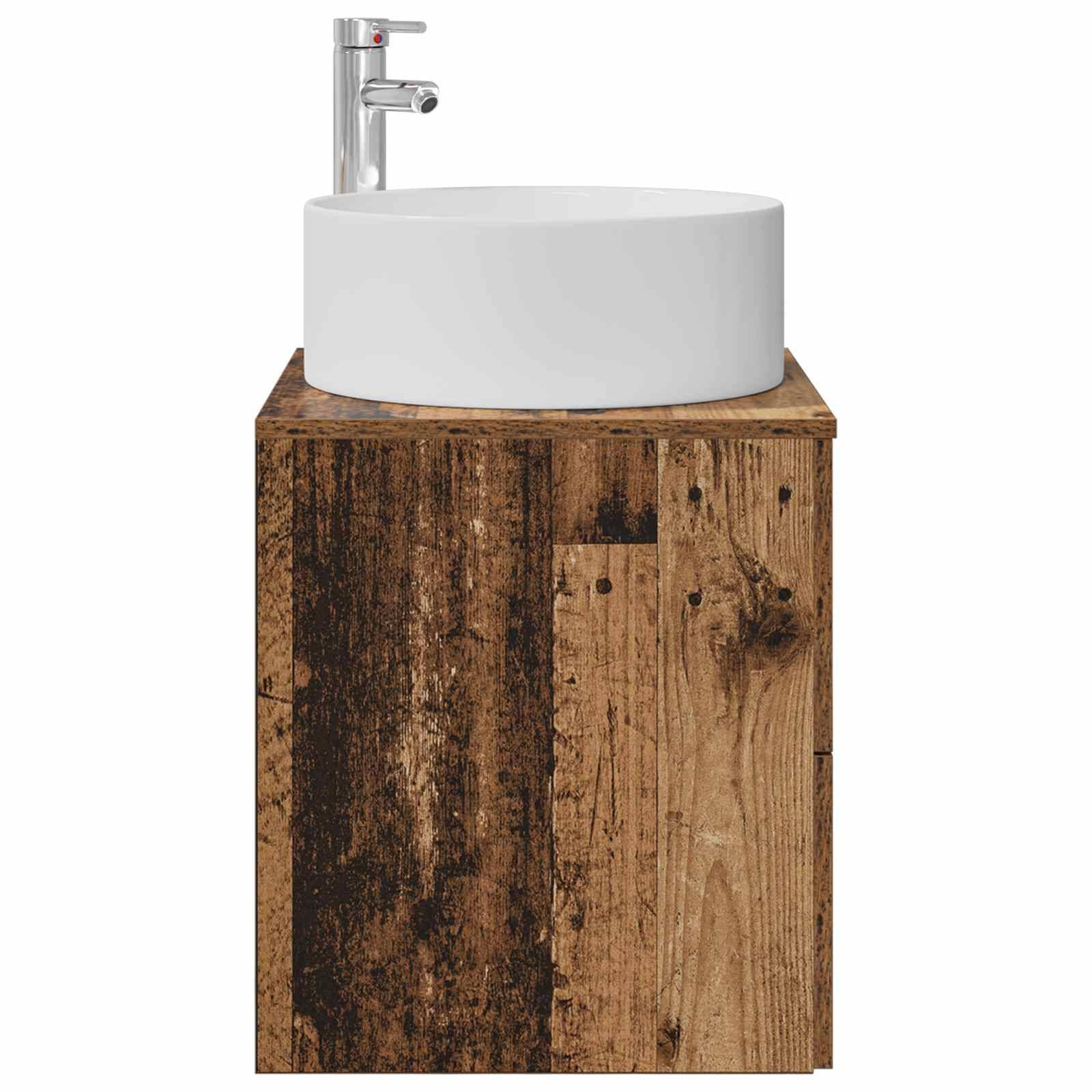 vidaXL Wandmontierte Waschtisch Altholz 49,5 x 44,5 x 65,5 cm