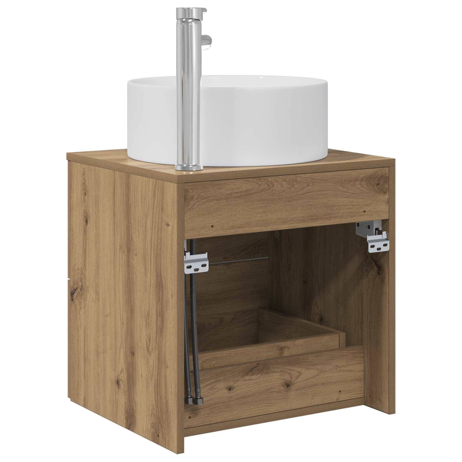vidaXL Wandmontierte Waschtisch Artisan-Eiche 49,5 x 44,5 x 65,5 cm