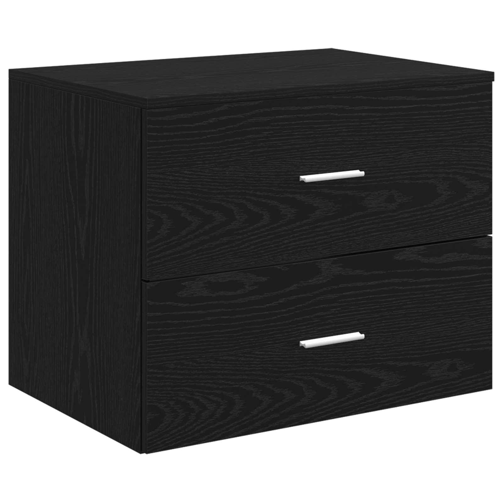 vidaXL Wandaufbewahrung Badezimmer Schwarze Eiche 62,5 x 44,5 x 50 cm