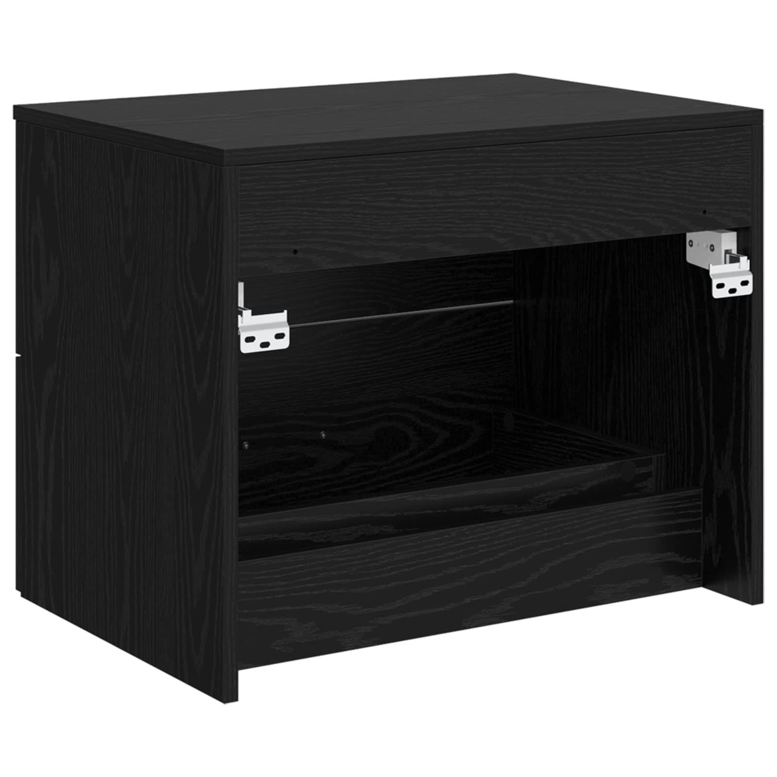 vidaXL Wandaufbewahrung Badezimmer Schwarze Eiche 62,5 x 44,5 x 50 cm