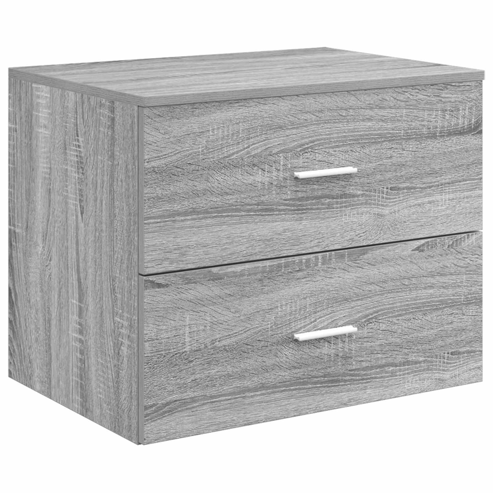 vidaXL Wandaufbewahrung Badezimmer Grau Sonoma 62,5 x 44,5 x 50 cm