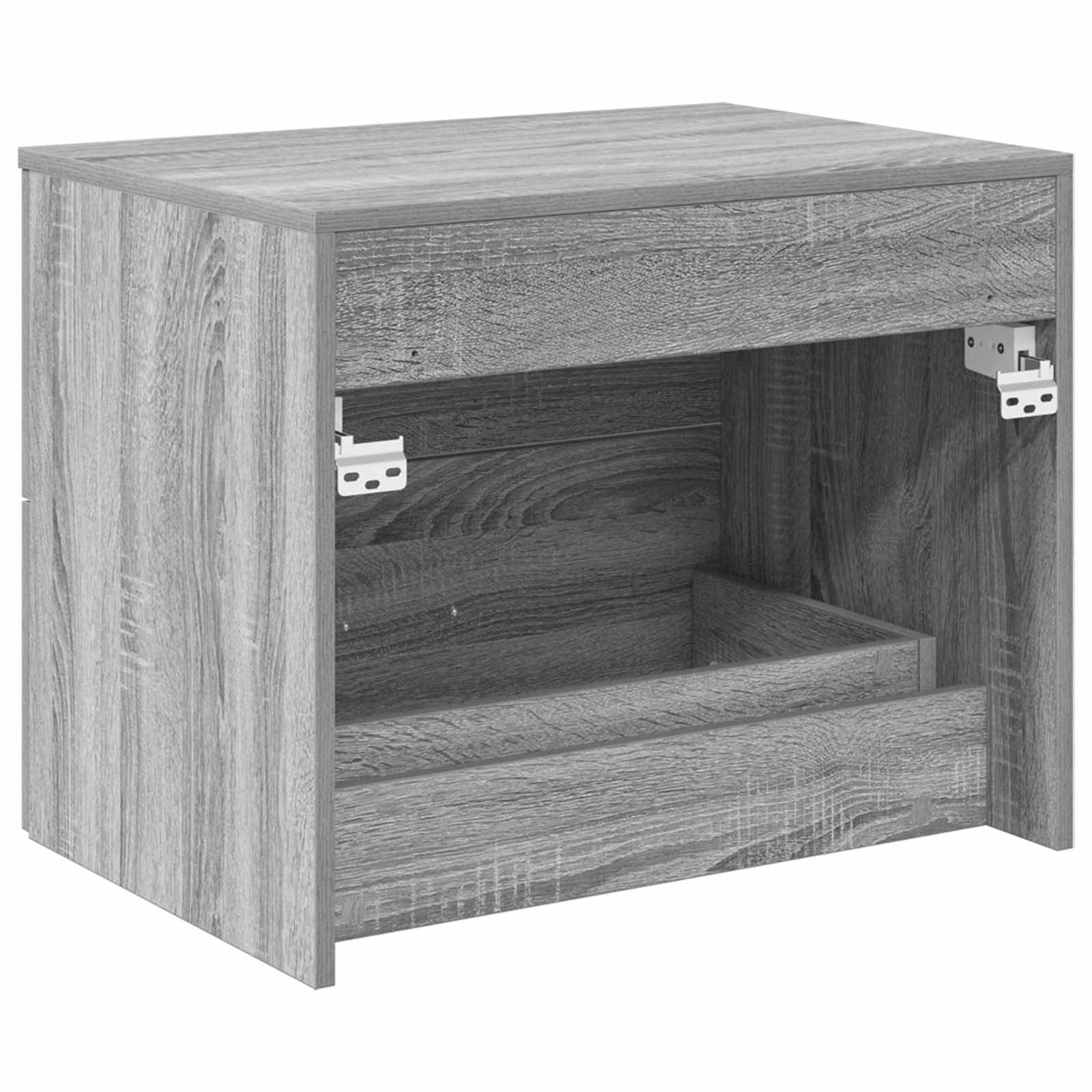 vidaXL Wandaufbewahrung Badezimmer Grau Sonoma 62,5 x 44,5 x 50 cm