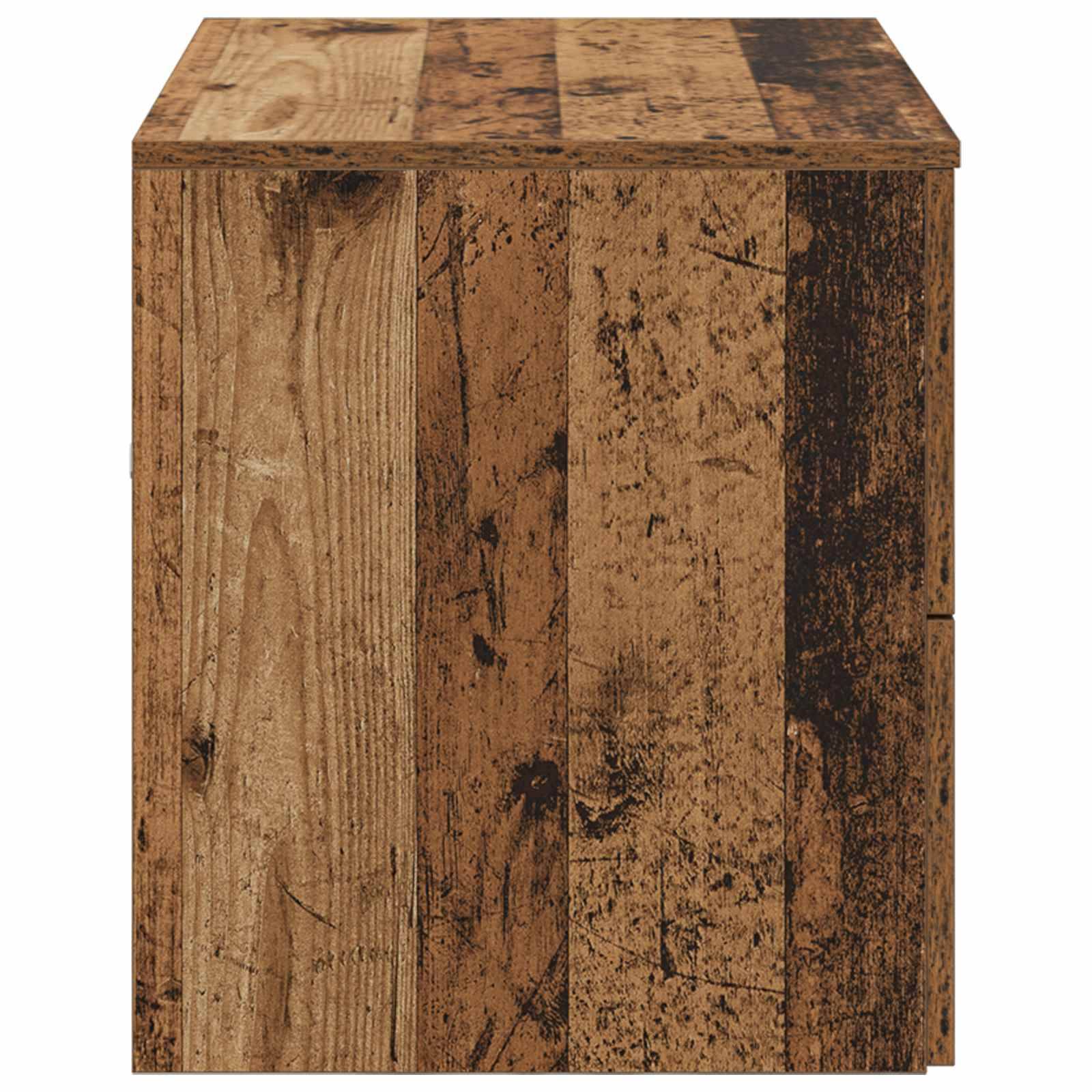 vidaXL Wandaufbewahrung Badezimmer Altholz 62,5 x 44,5 x 50 cm