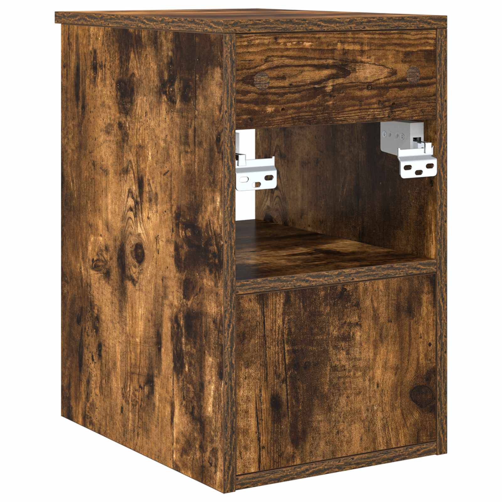 vidaXL Badezimmerschrank Inzwischen Geräucherte Eiche 30 x 35 x 50 cm