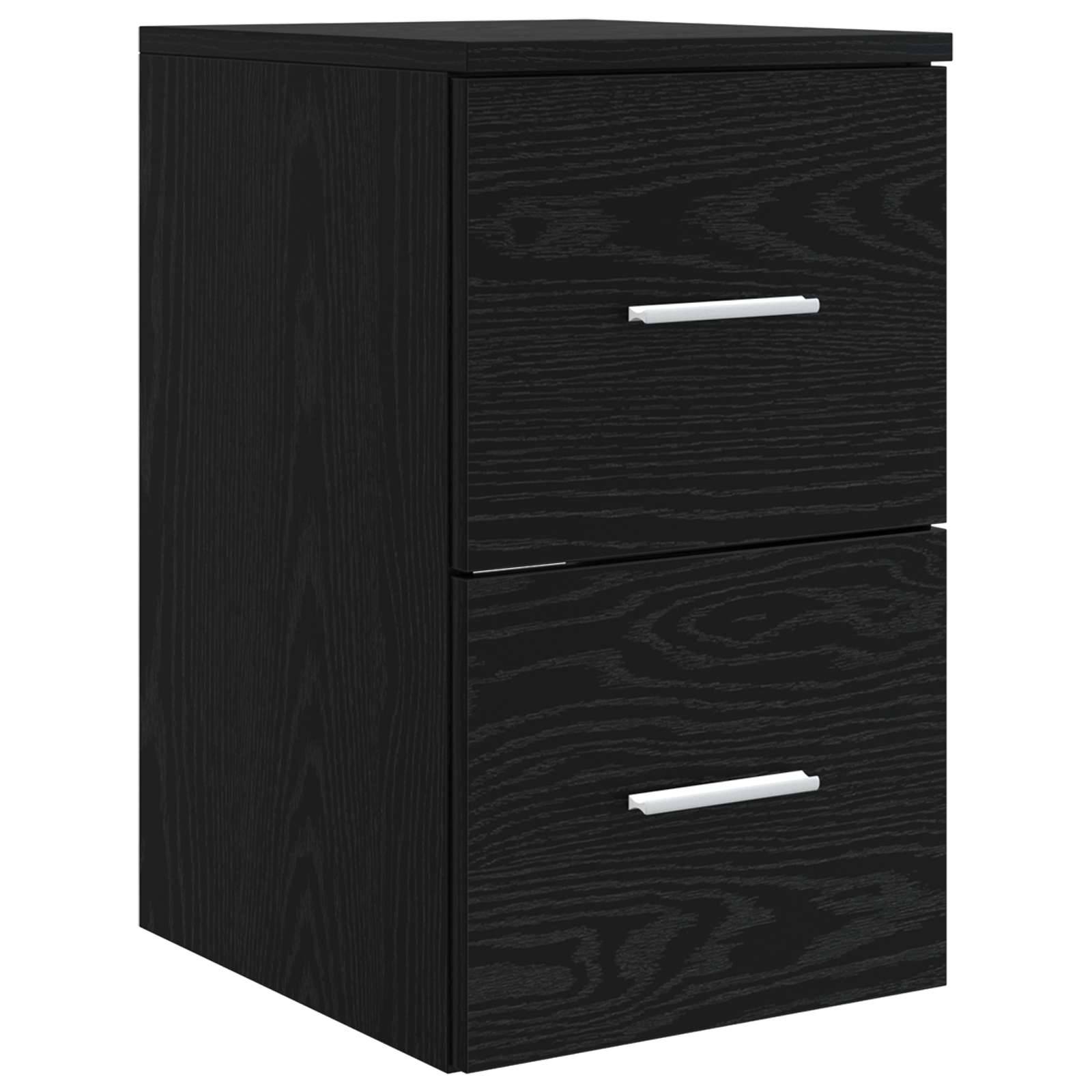 vidaXL Badezimmerschrank Inzwischen Schwarze Eiche 30 x 35 x 50 cm