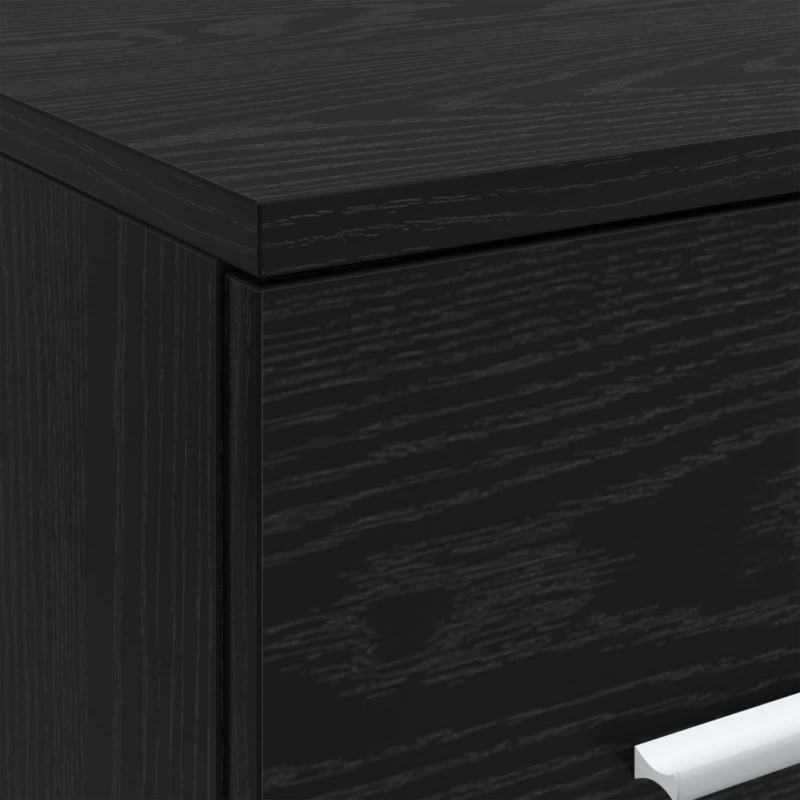 vidaXL Badezimmerschrank Inzwischen Schwarze Eiche 30 x 35 x 50 cm