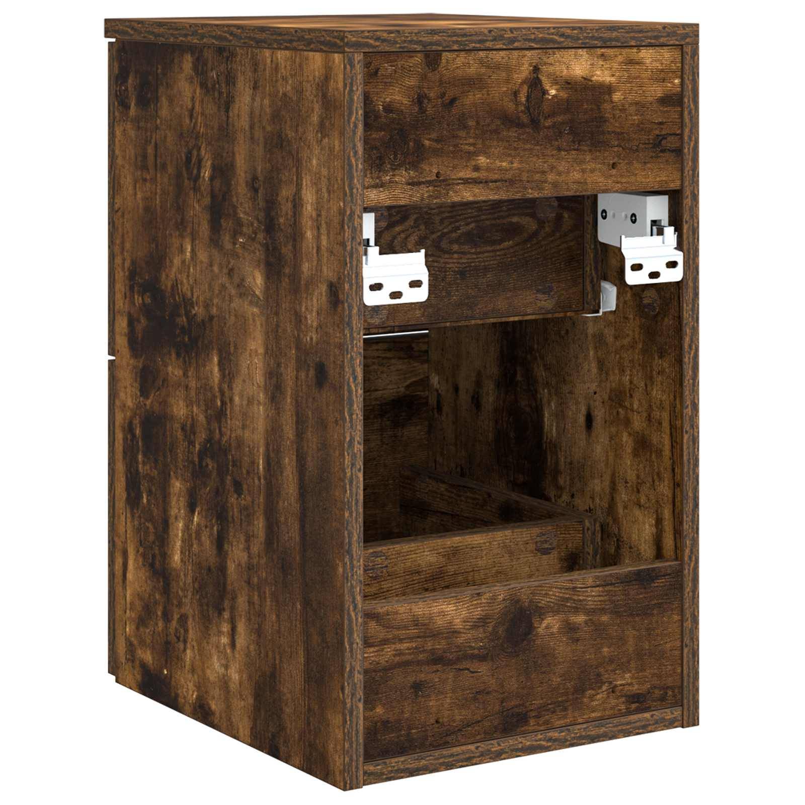 vidaXL Badezimmerschrank Inzwischen Geräucherte Eiche 30 x 35 x 50 cm