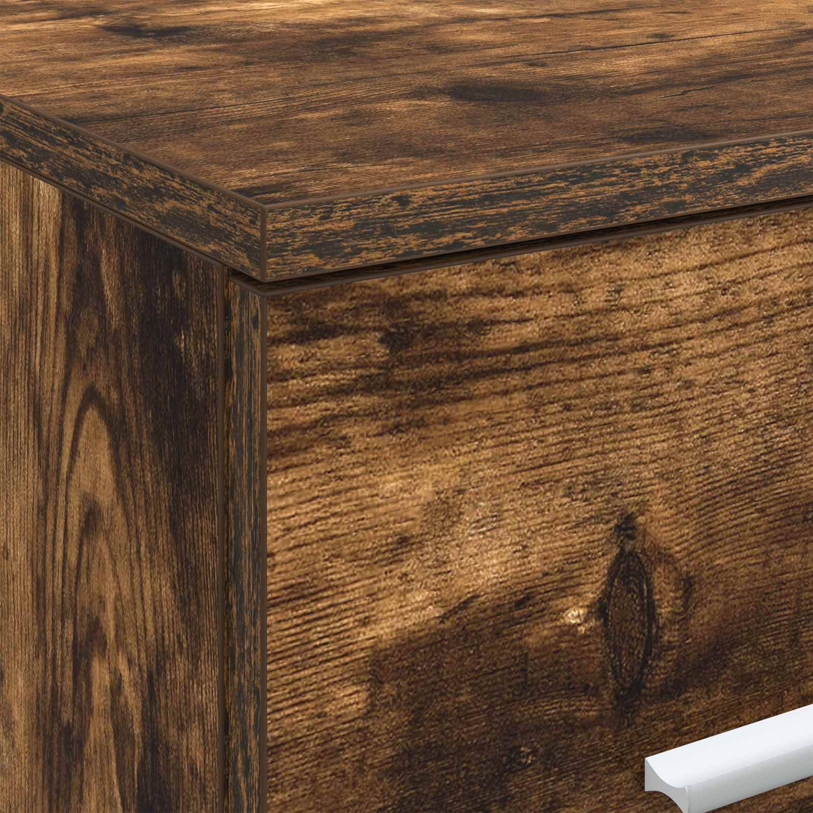 vidaXL Badezimmerschrank Inzwischen Geräucherte Eiche 30 x 35 x 50 cm
