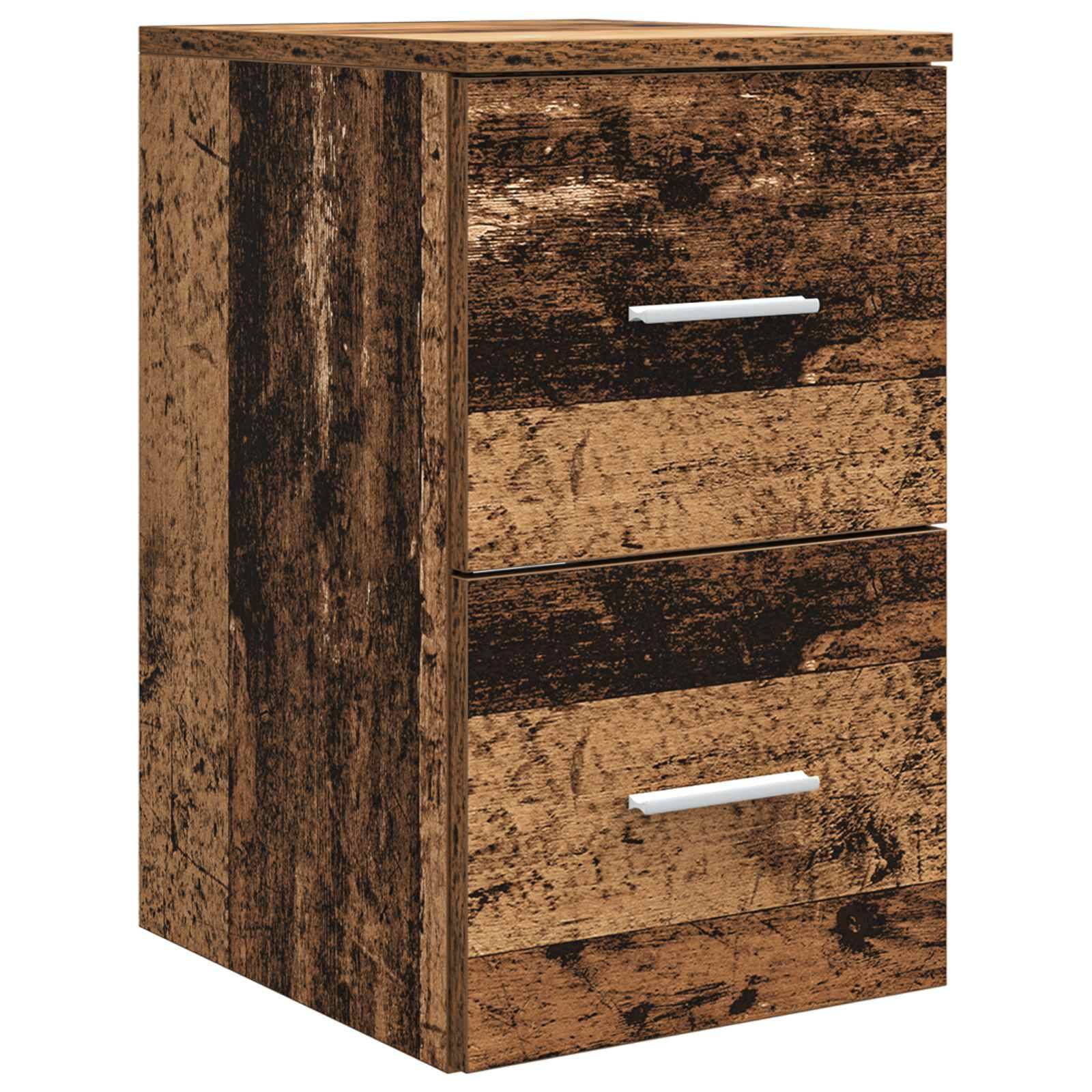 vidaXL Badezimmerschrank Inzwischen Altholz 30 x 35 x 50 cm