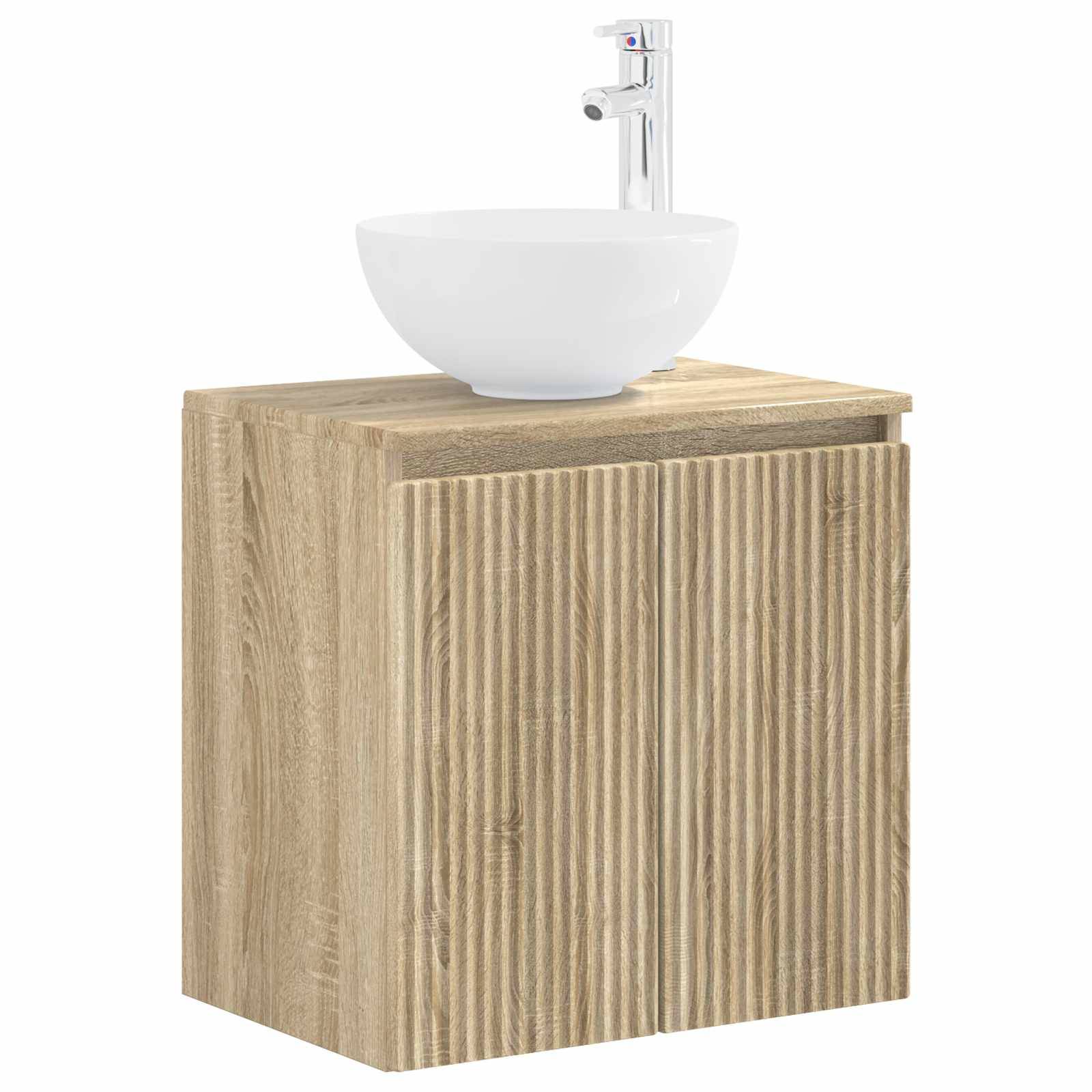 vidaXL Wandmontierte Waschtisch Sonoma-Eiche 49,5 x 35 x 63 cm