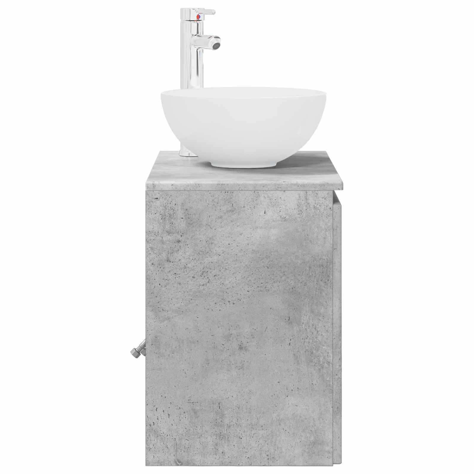 vidaXL Wandmontierte Waschtisch Betongrau 49,5 x 35 x 63 cm