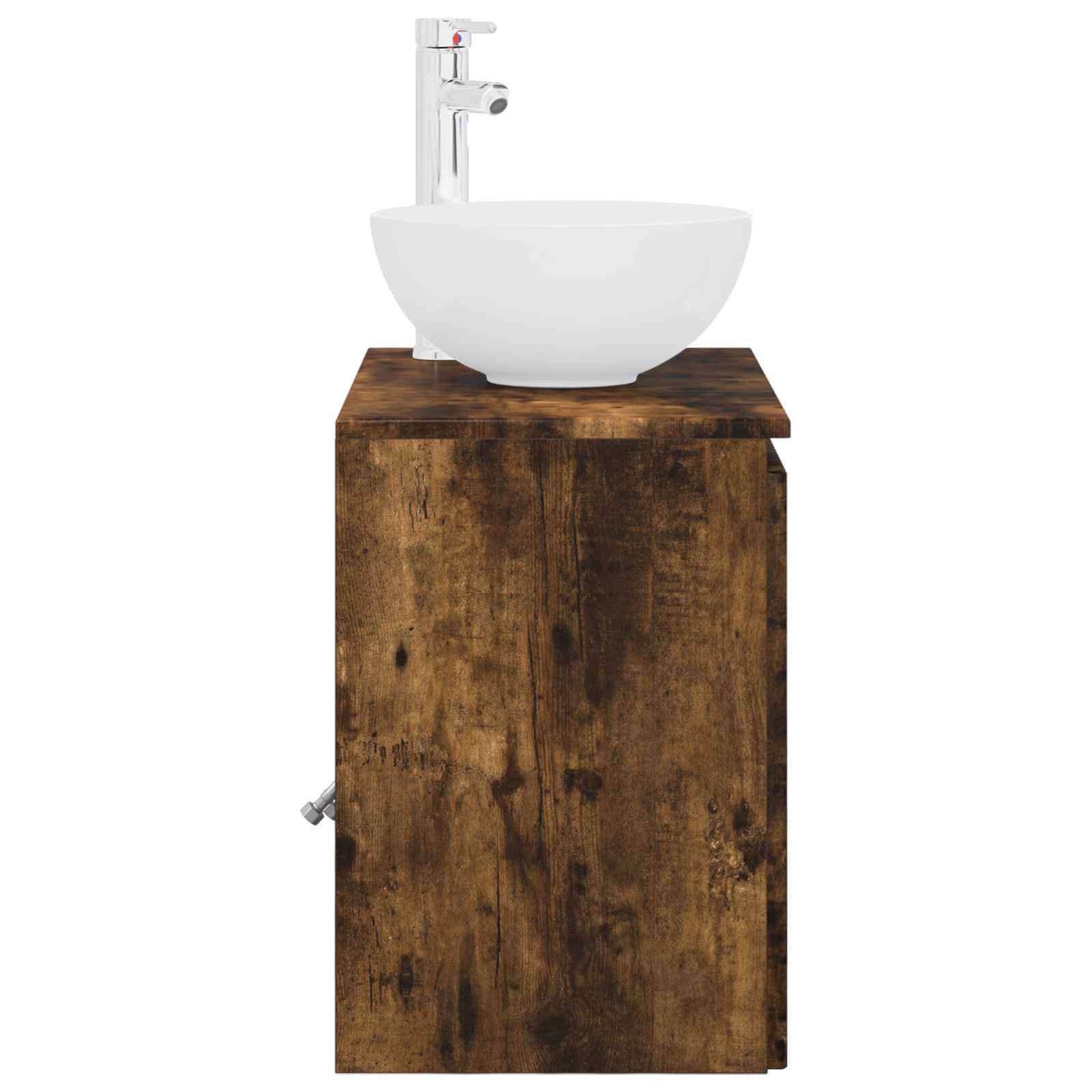 vidaXL Wandmontierte Waschtisch Geräucherte Eiche 49,5 x 35 x 63 cm