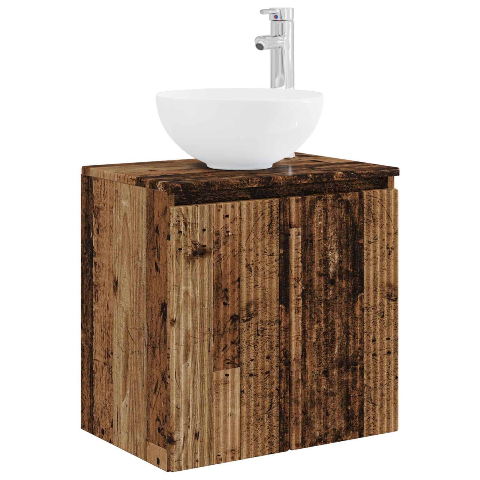 vidaXL Wandmontierte Waschtisch Altholz 49,5 x 35 x 63 cm