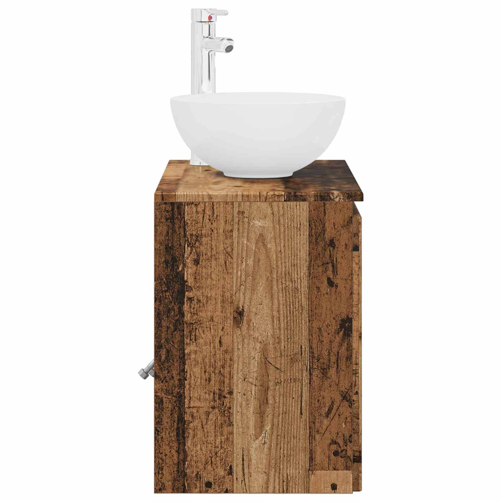 vidaXL Wandmontierte Waschtisch Altholz 49,5 x 35 x 63 cm