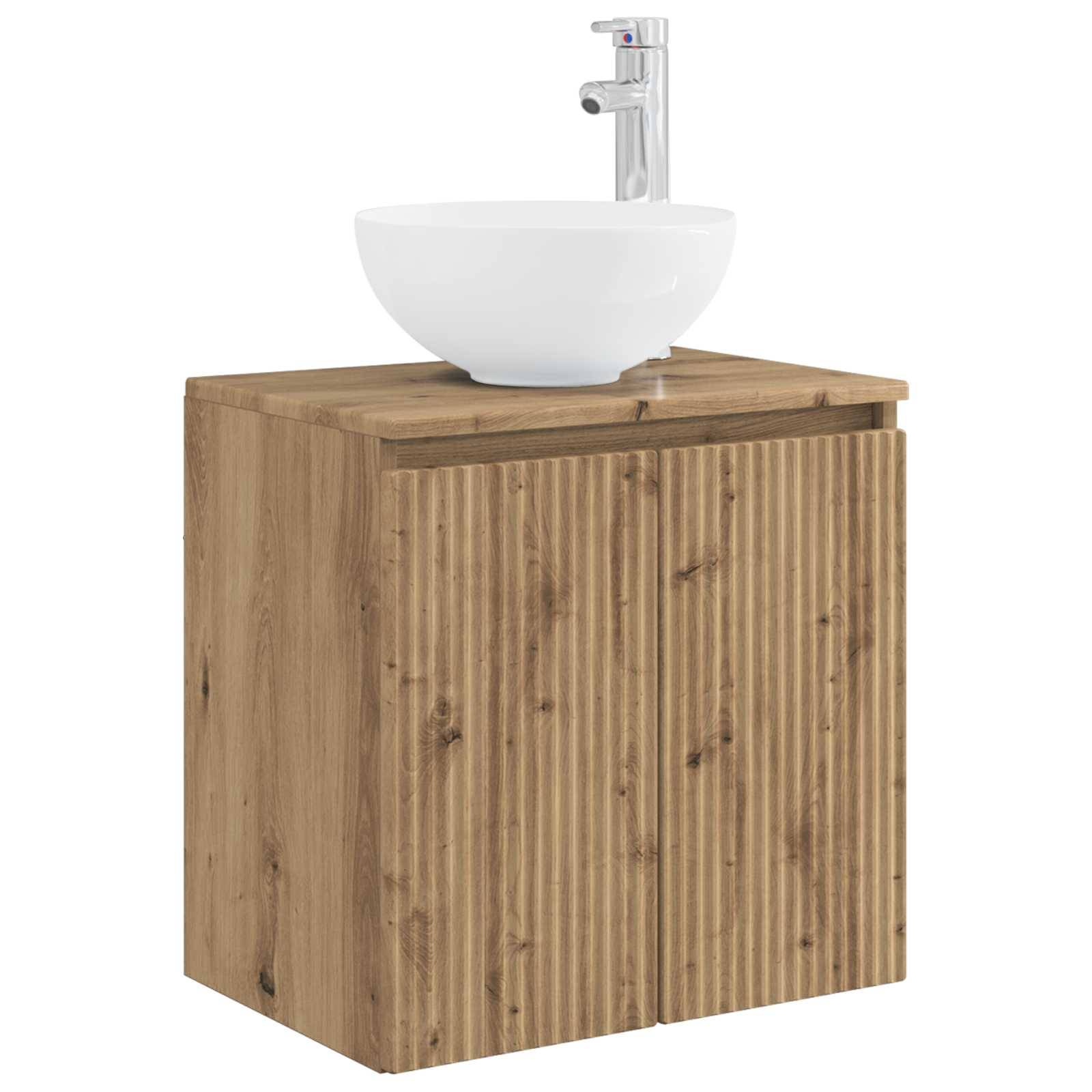 vidaXL Wandmontierte Waschtisch Artisan-Eiche 49,5 x 35 x 63 cm