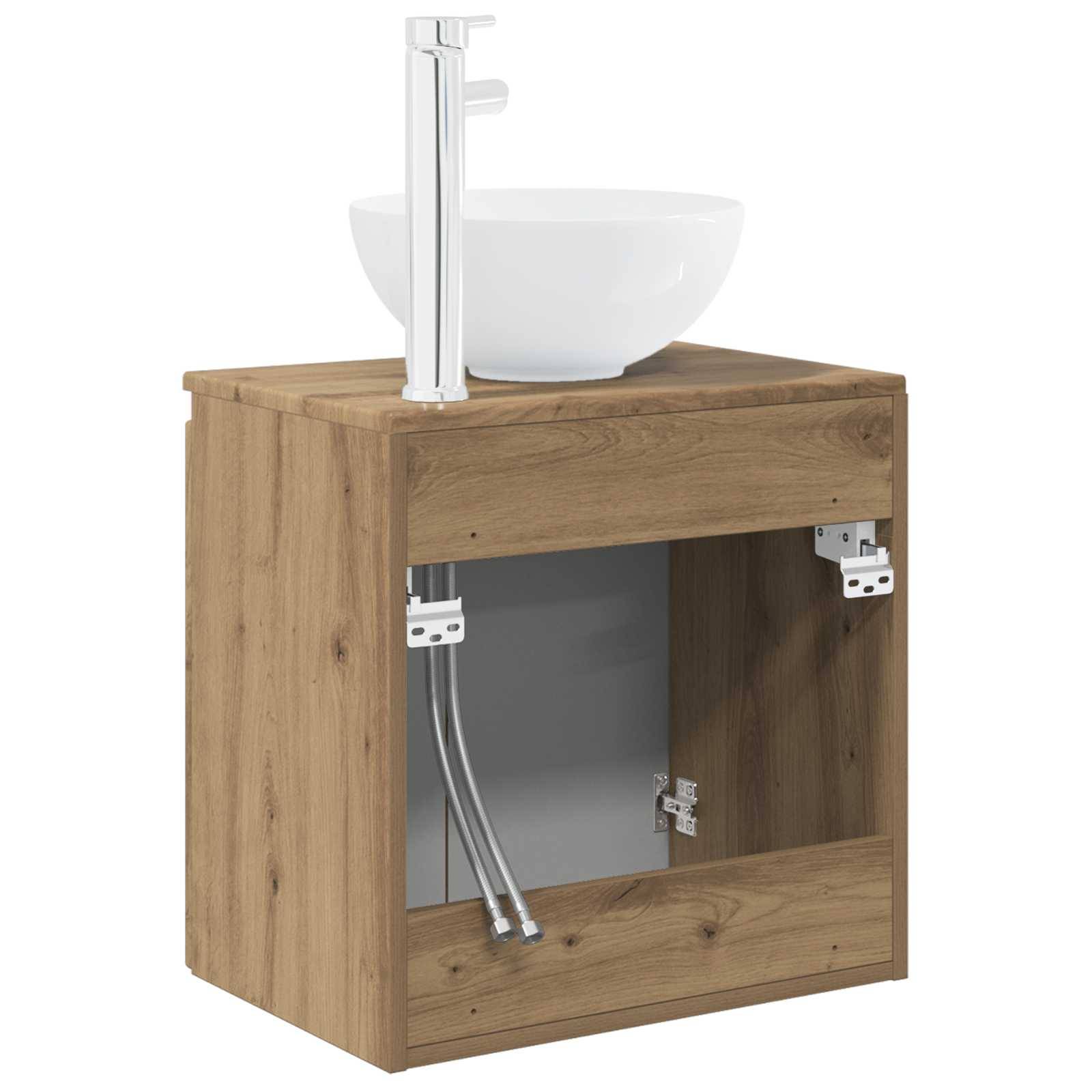 vidaXL Wandmontierte Waschtisch Artisan-Eiche 49,5 x 35 x 63 cm
