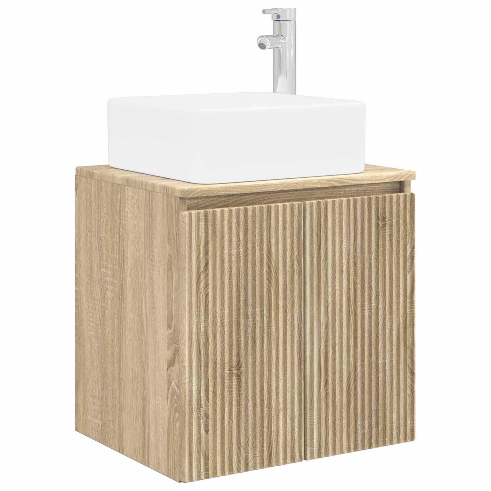 vidaXL Wandmontierte Waschtisch Sonoma-Eiche 49,5 x 41 x 63 cm