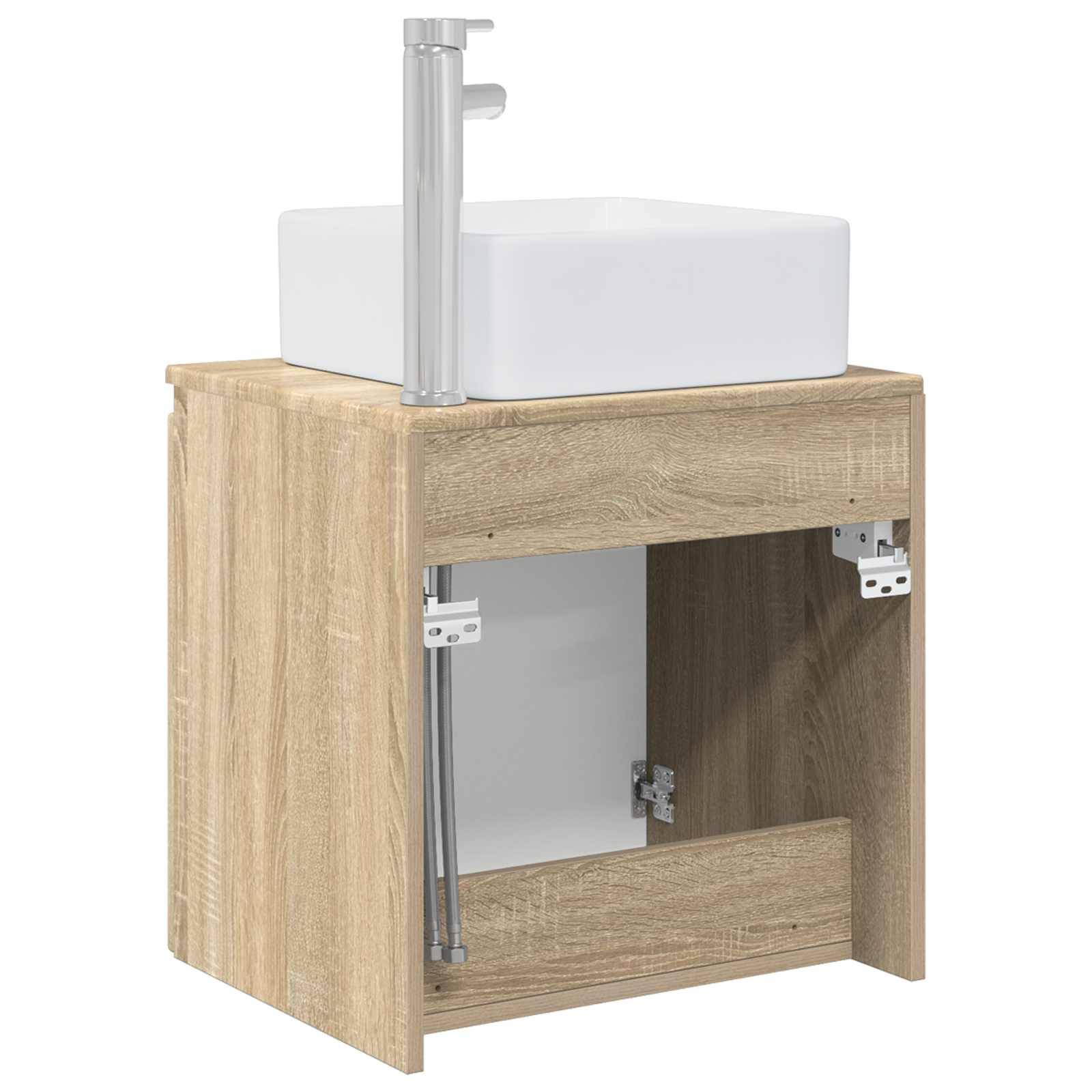 vidaXL Wandmontierte Waschtisch Sonoma-Eiche 49,5 x 41 x 63 cm