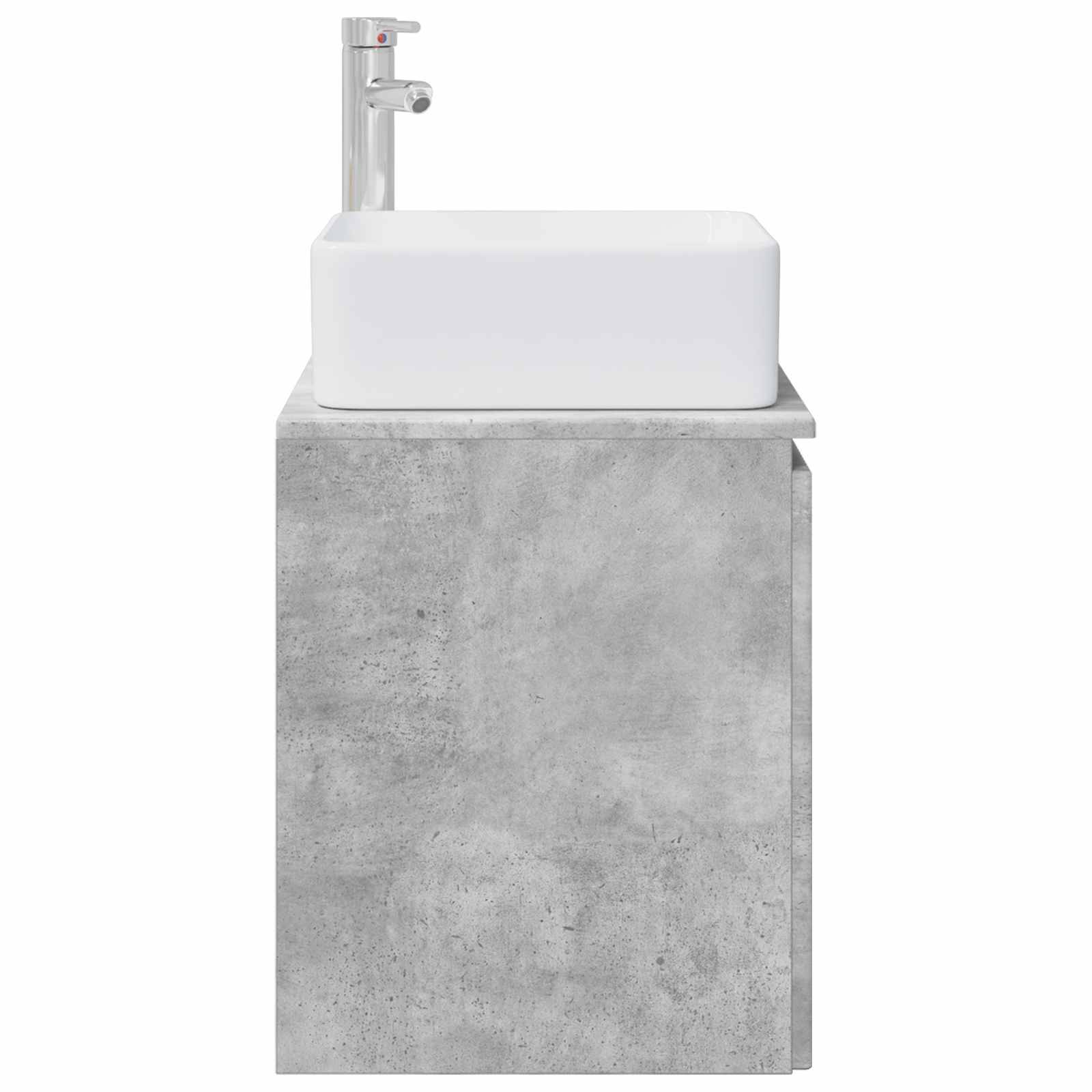 vidaXL Wandmontierte Waschtisch Betongrau 49,5 x 41 x 63 cm