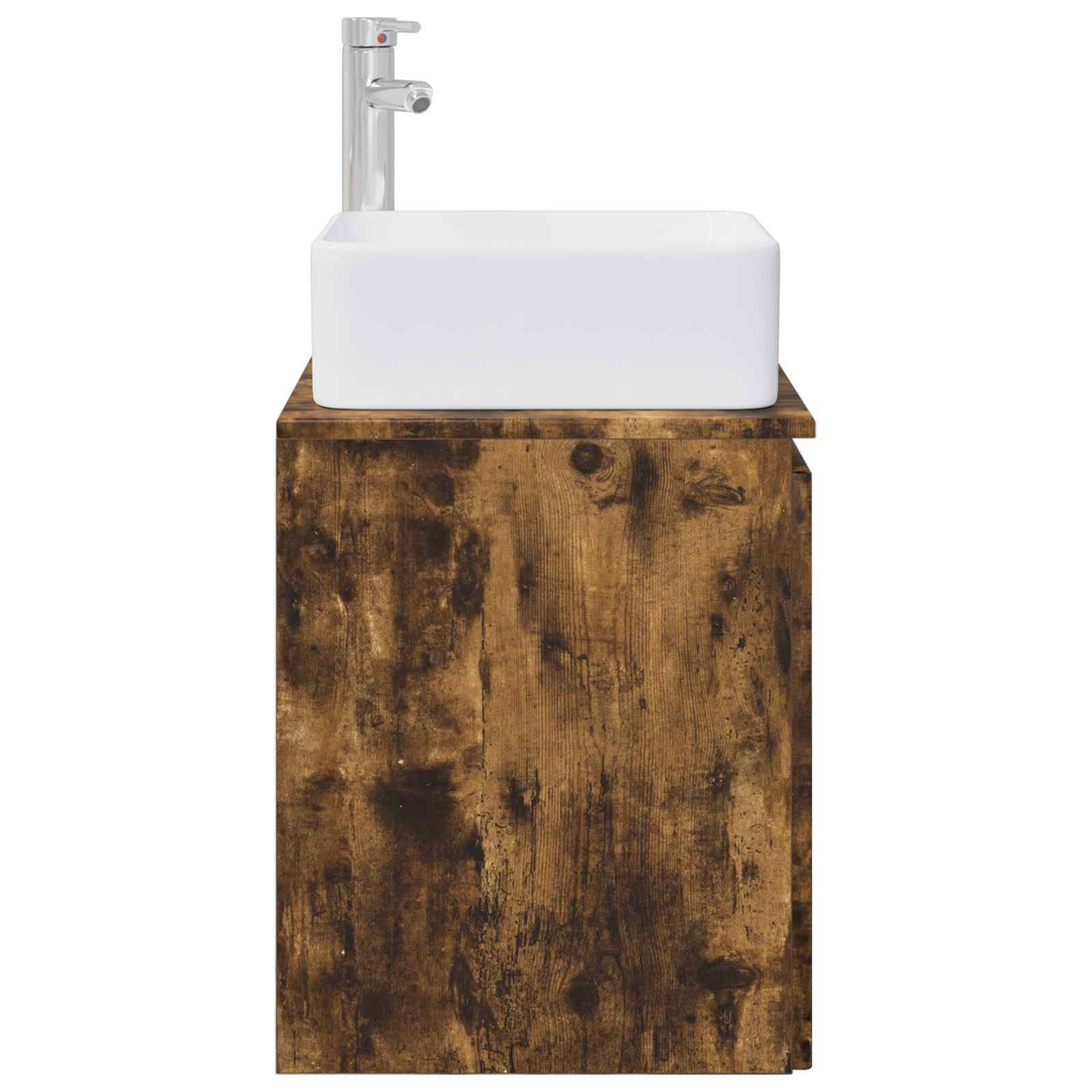 vidaXL Wandmontierte Waschtisch Geräucherte Eiche 49,5 x 41 x 63 cm
