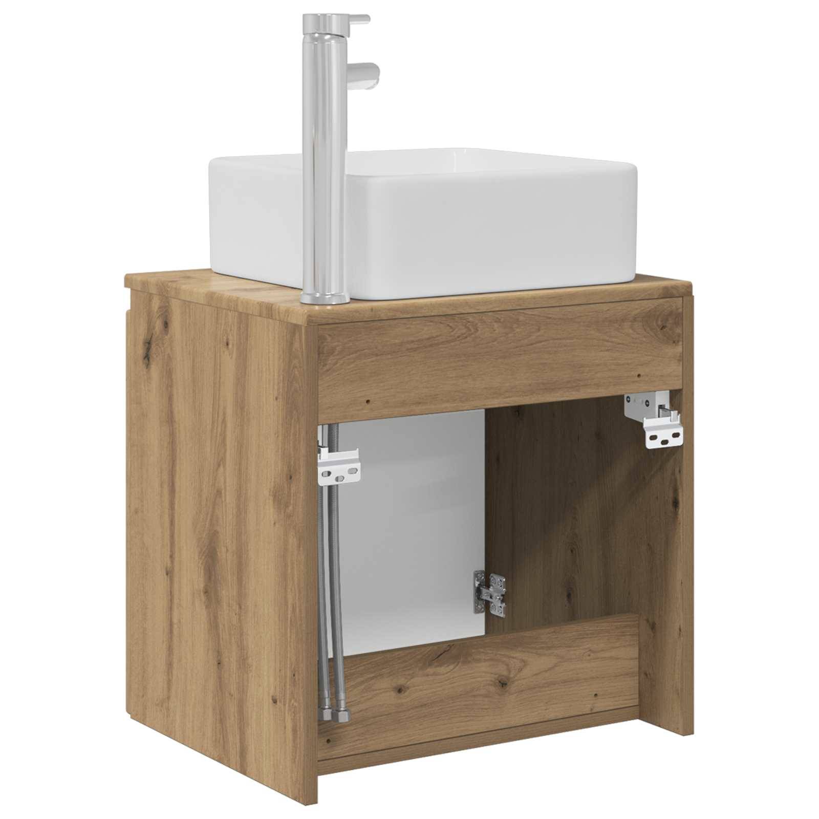 vidaXL Wandmontierte Waschtisch Artisan-Eiche 49,5 x 41 x 63 cm