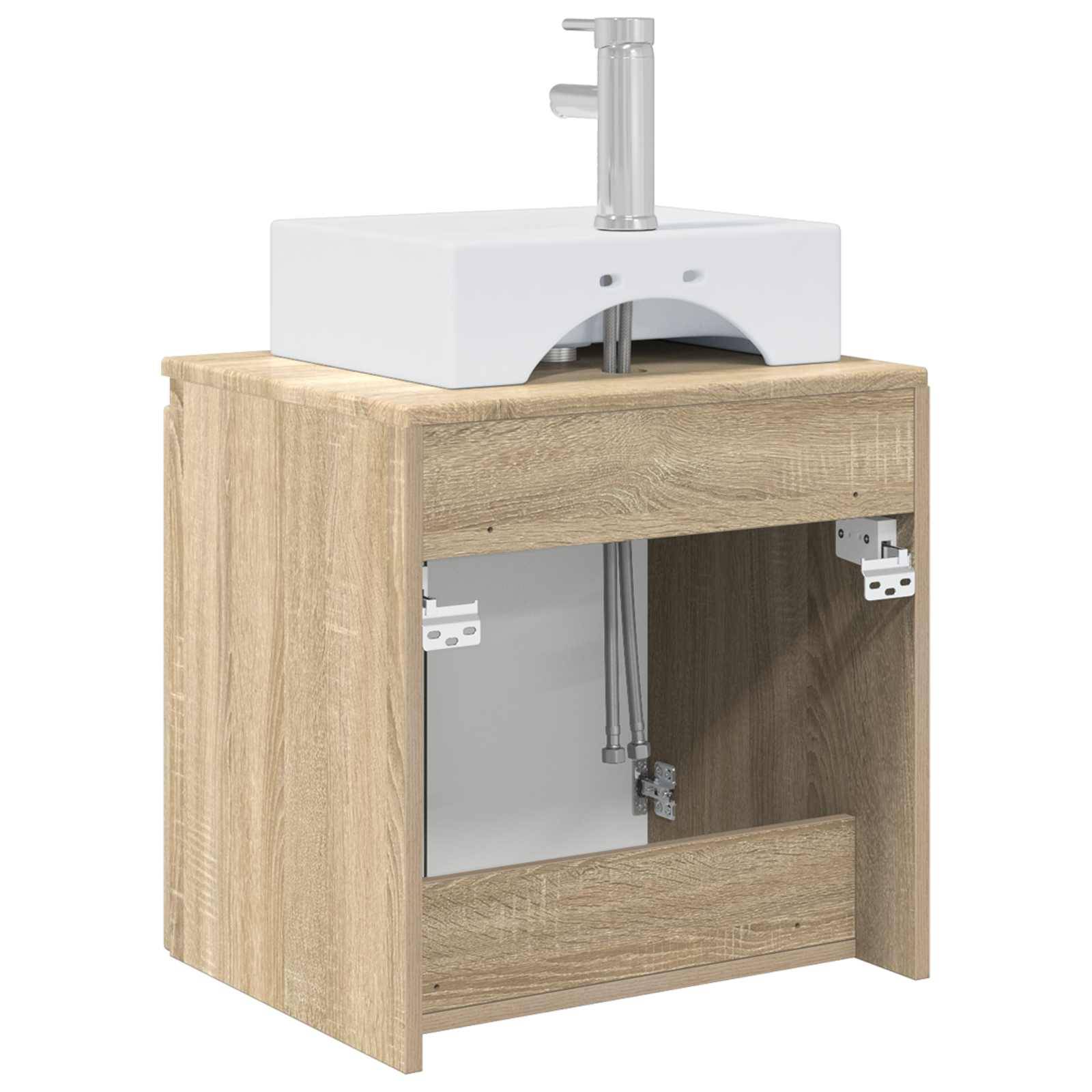 vidaXL Wandmontierte Waschtisch Sonoma-Eiche 49,5 x 41 x 62,5 cm