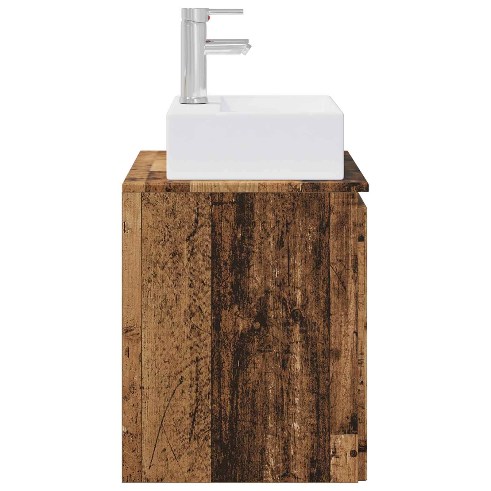 vidaXL Wandmontierte Waschtisch Altholz 49,5 x 41 x 62,5 cm