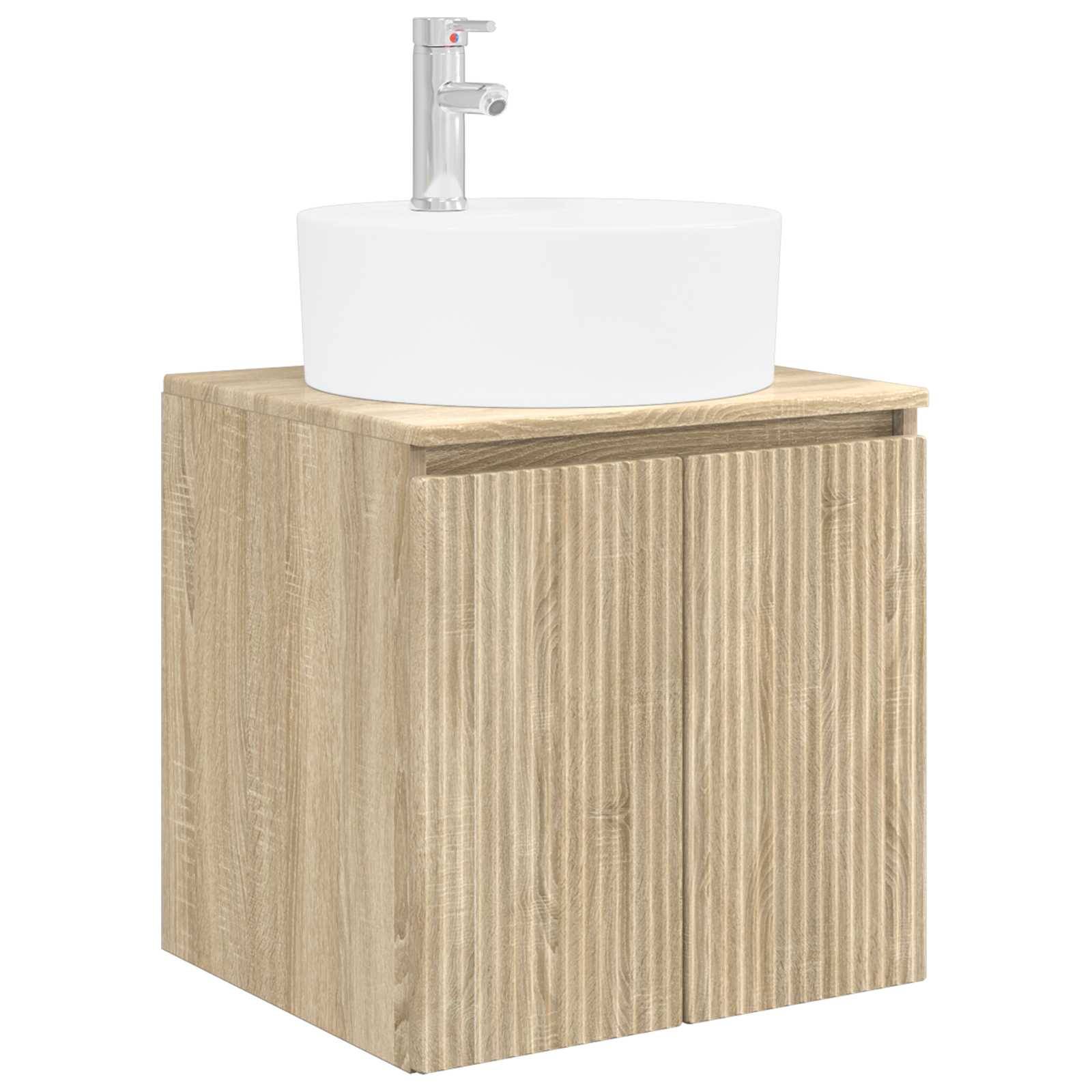 vidaXL Wandmontierte Waschtisch Sonoma-Eiche 49,5 x 44,5 x 65 cm