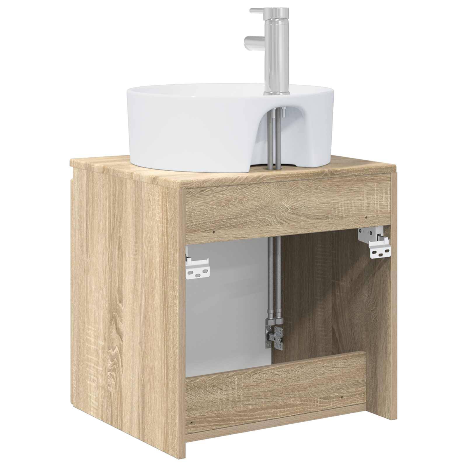 vidaXL Wandmontierte Waschtisch Sonoma-Eiche 49,5 x 44,5 x 65 cm