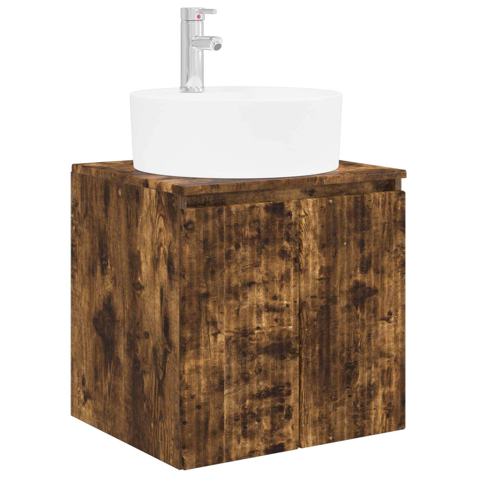 vidaXL Wandmontierte Waschtisch Geräucherte Eiche 49,5 x 44,5 x 65 cm