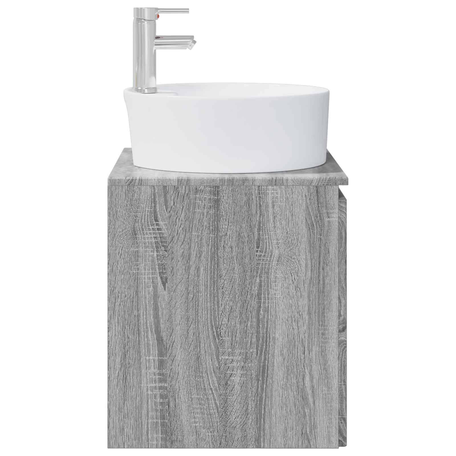 vidaXL Wandmontierte Waschtisch Grau Sonoma 49,5 x 44,5 x 65 cm