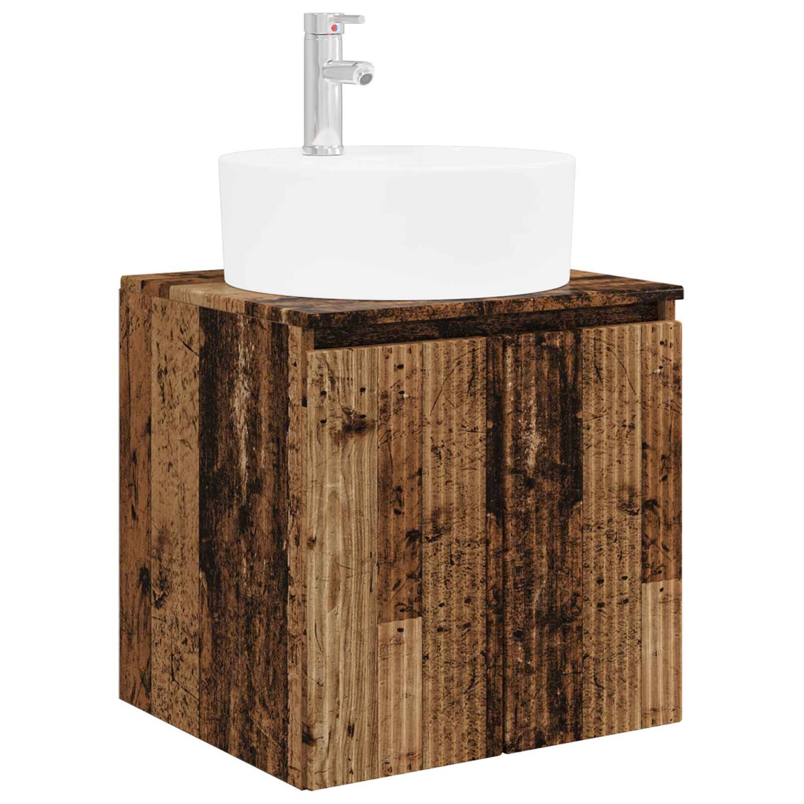 vidaXL Wandmontierte Waschtisch Altholz 49,5 x 44,5 x 65 cm