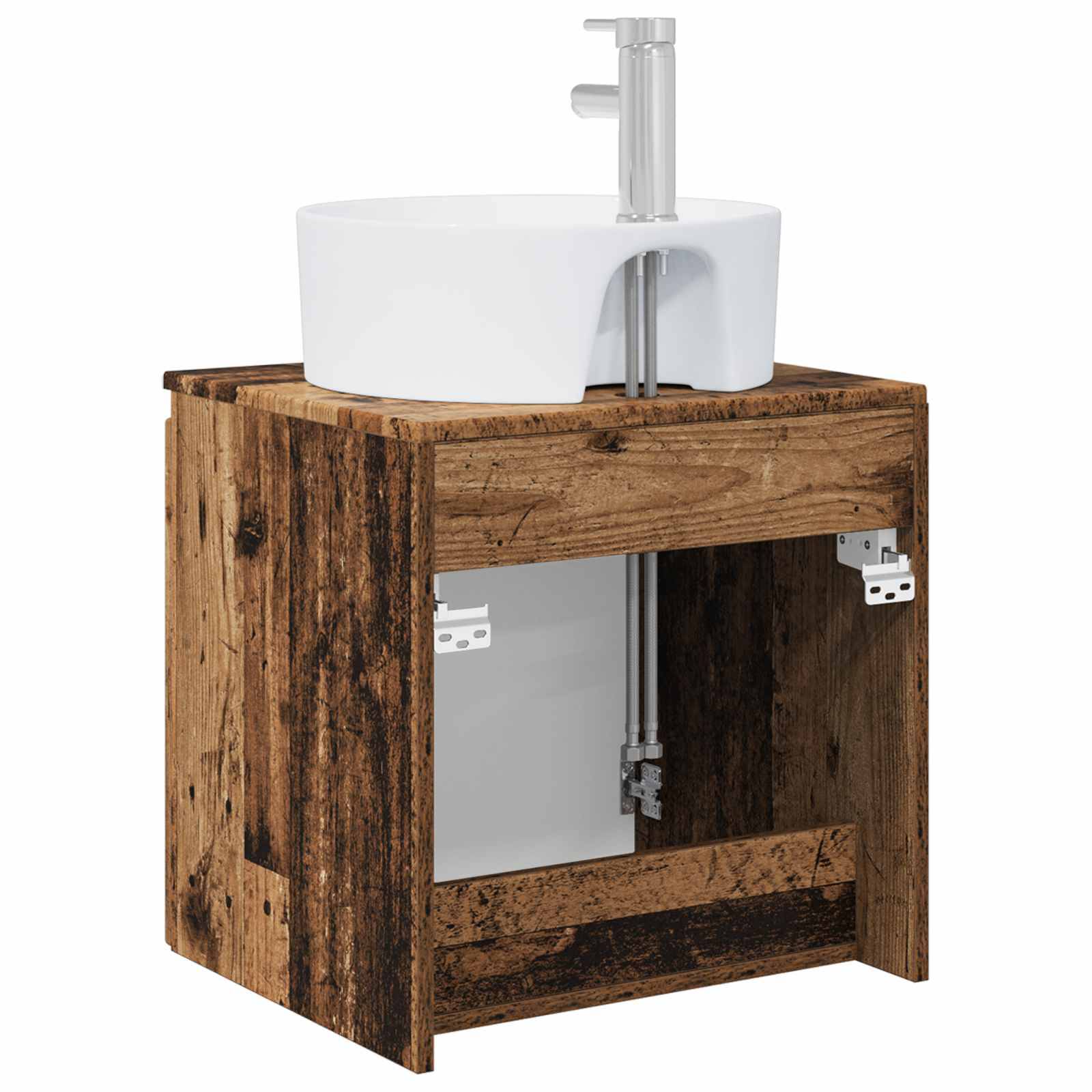 vidaXL Wandmontierte Waschtisch Altholz 49,5 x 44,5 x 65 cm