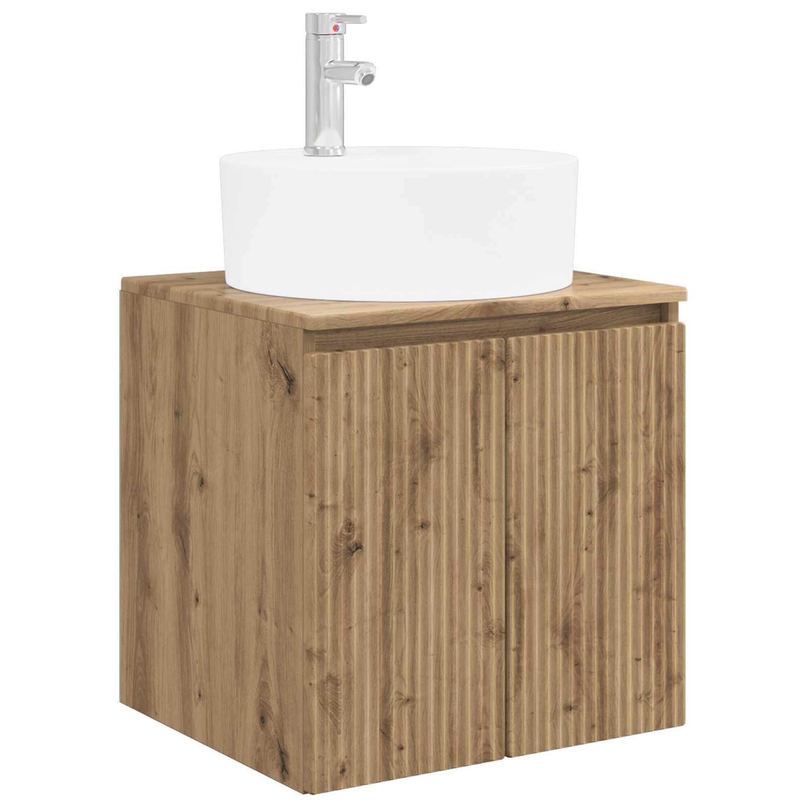 vidaXL Wandmontierte Waschtisch Artisan-Eiche 49,5 x 44,5 x 65 cm