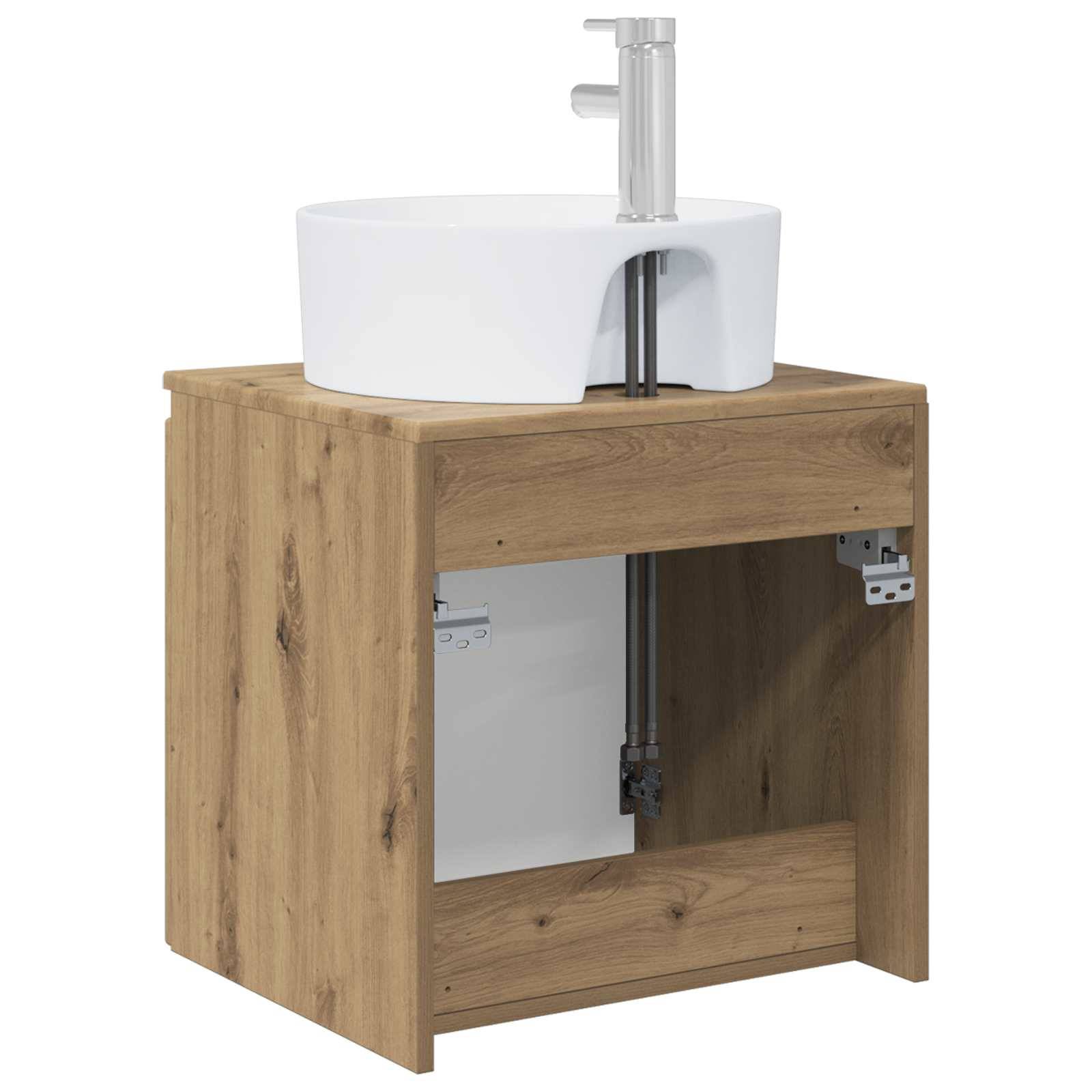 vidaXL Wandmontierte Waschtisch Artisan-Eiche 49,5 x 44,5 x 65 cm