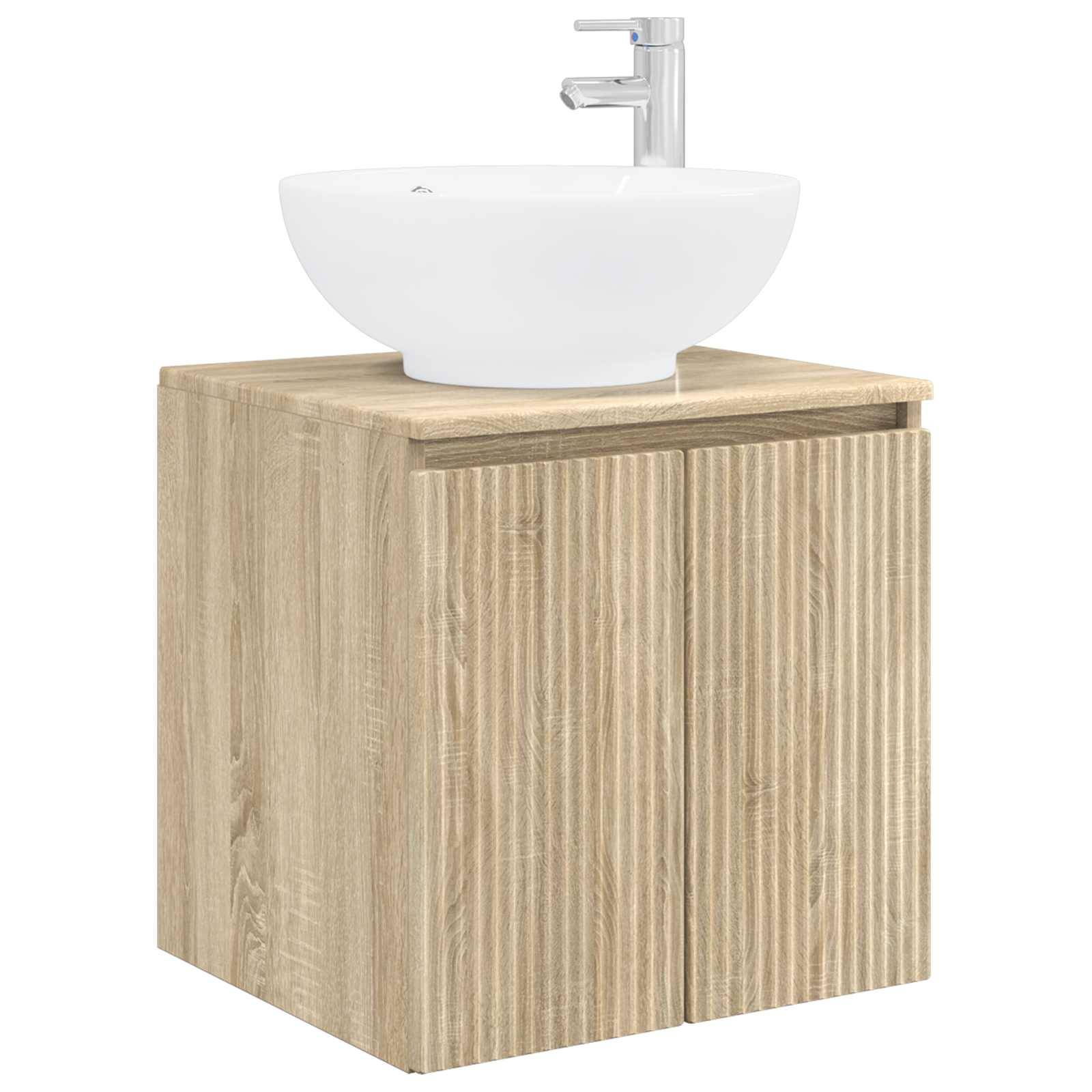 vidaXL Wandmontierte Waschtisch Sonoma-Eiche 49,5 x 44,5 x 65 cm