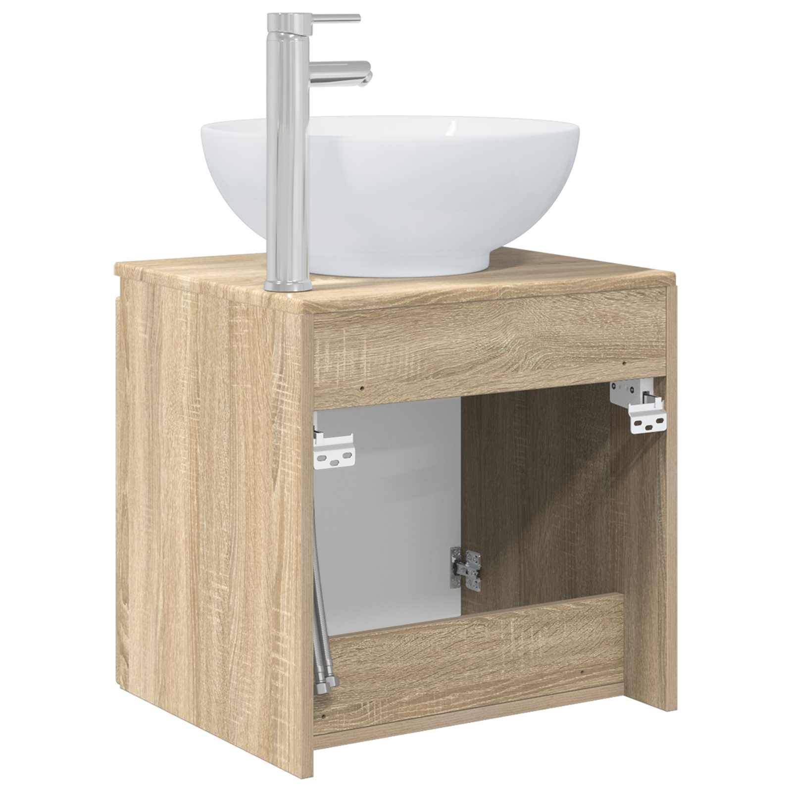 vidaXL Wandmontierte Waschtisch Sonoma-Eiche 49,5 x 44,5 x 65 cm