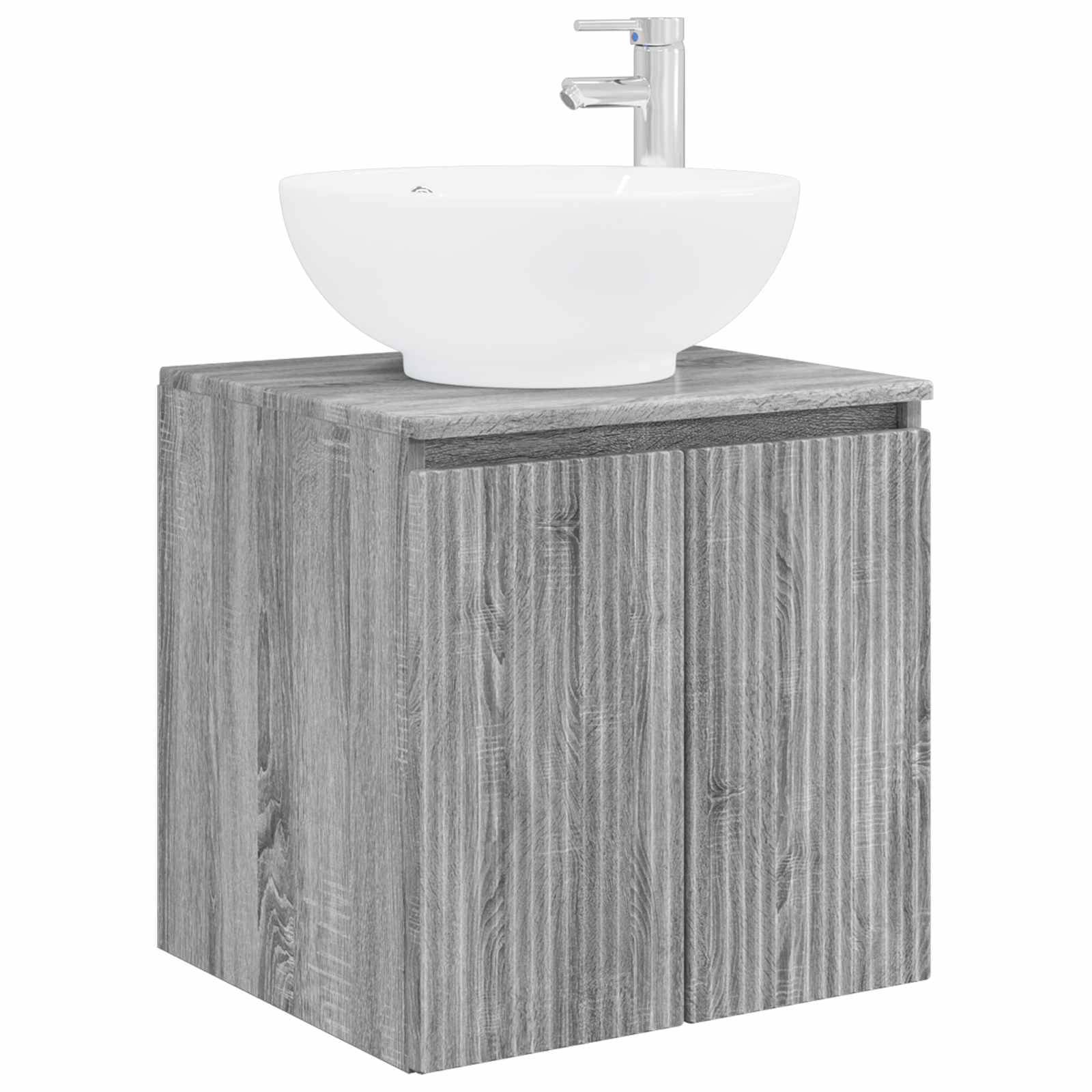 vidaXL Wandmontierte Waschtisch Grau Sonoma 49,5 x 44,5 x 65 cm