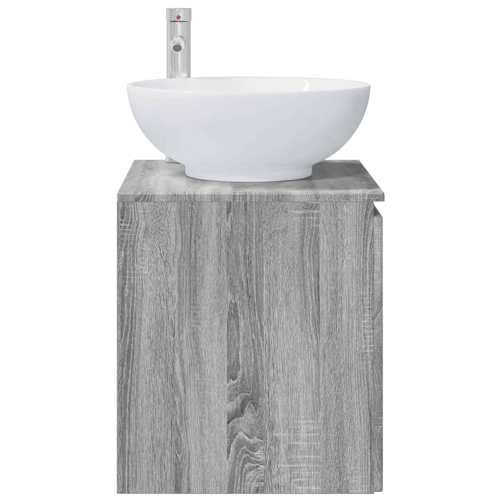 vidaXL Wandmontierte Waschtisch Grau Sonoma 49,5 x 44,5 x 65 cm