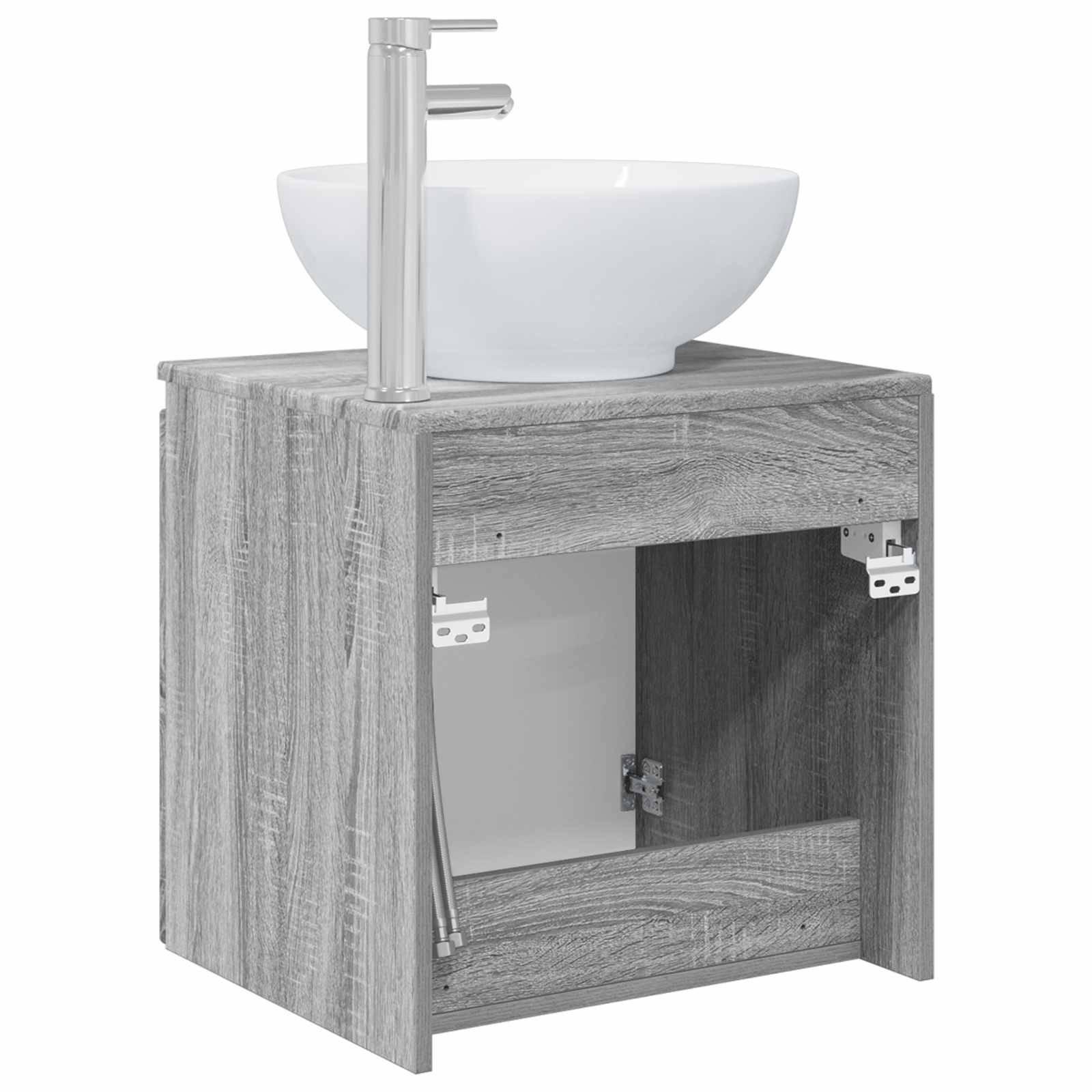 vidaXL Wandmontierte Waschtisch Grau Sonoma 49,5 x 44,5 x 65 cm