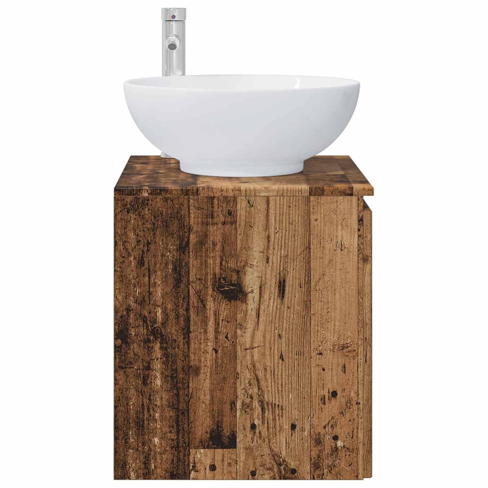 vidaXL Wandmontierte Waschtisch Altholz 49,5 x 44,5 x 65 cm